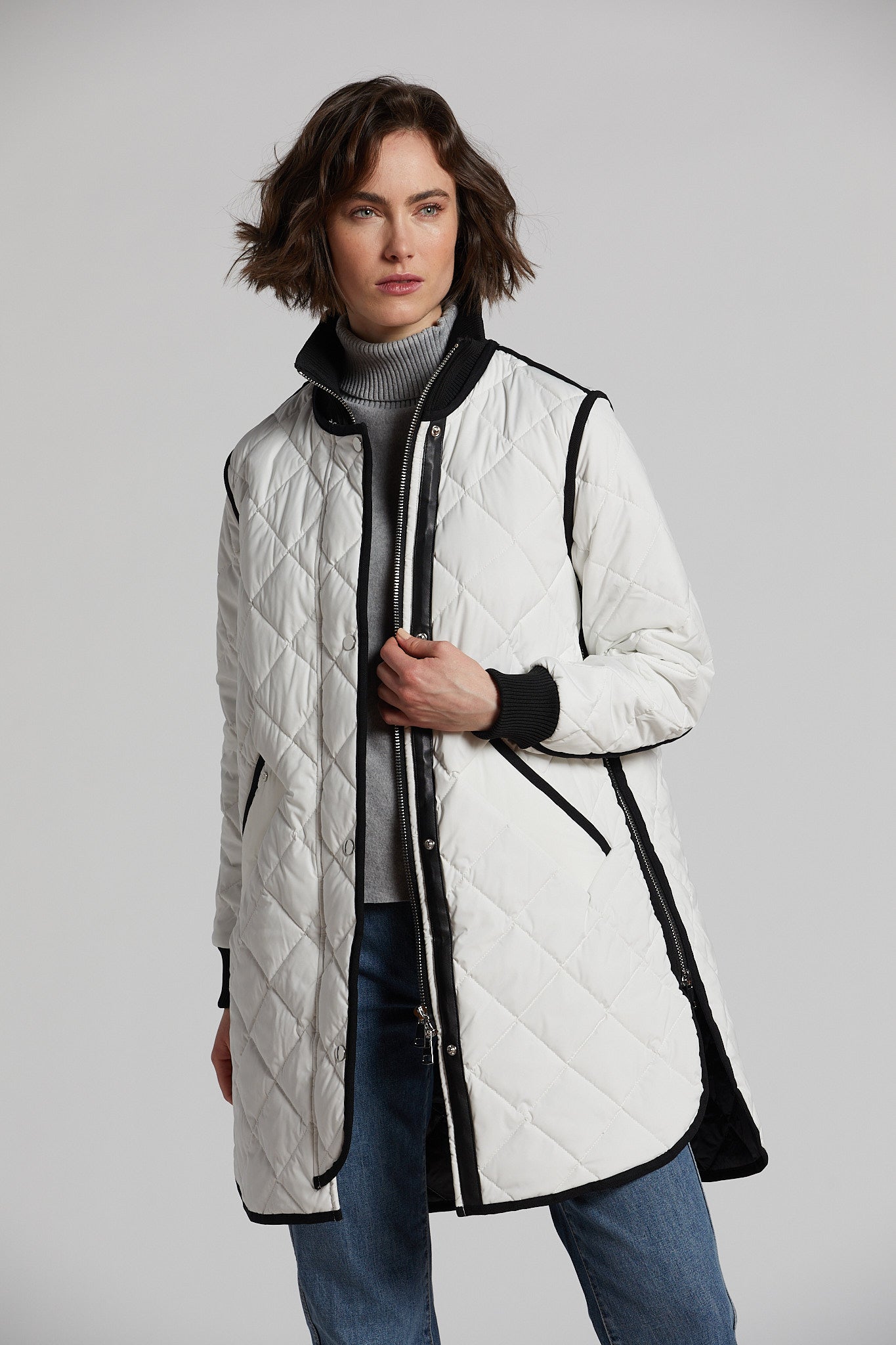 Libby quilted full zip coat