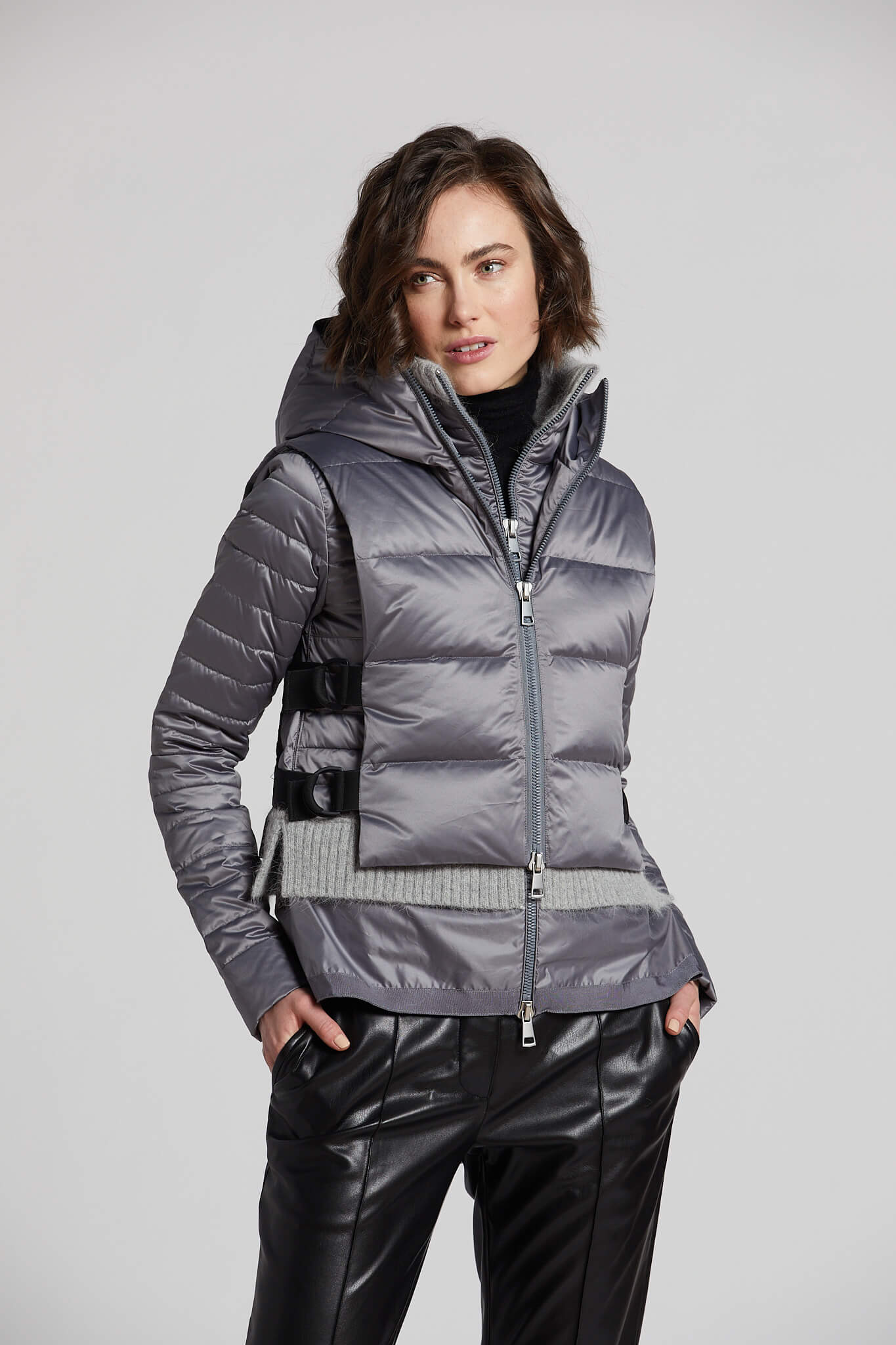 Lola quilted full zip gilet w/ adjustable side buckles