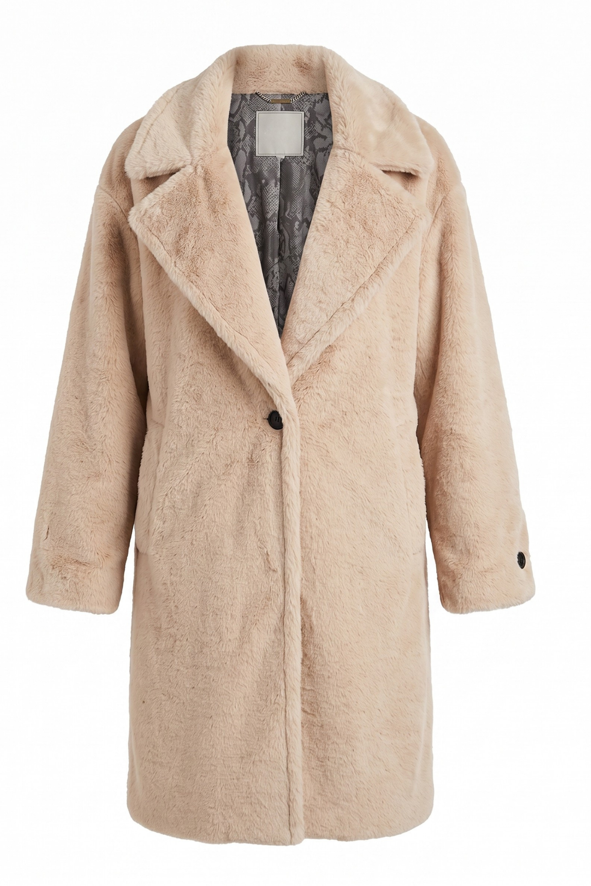 Polly, long faux fur coat