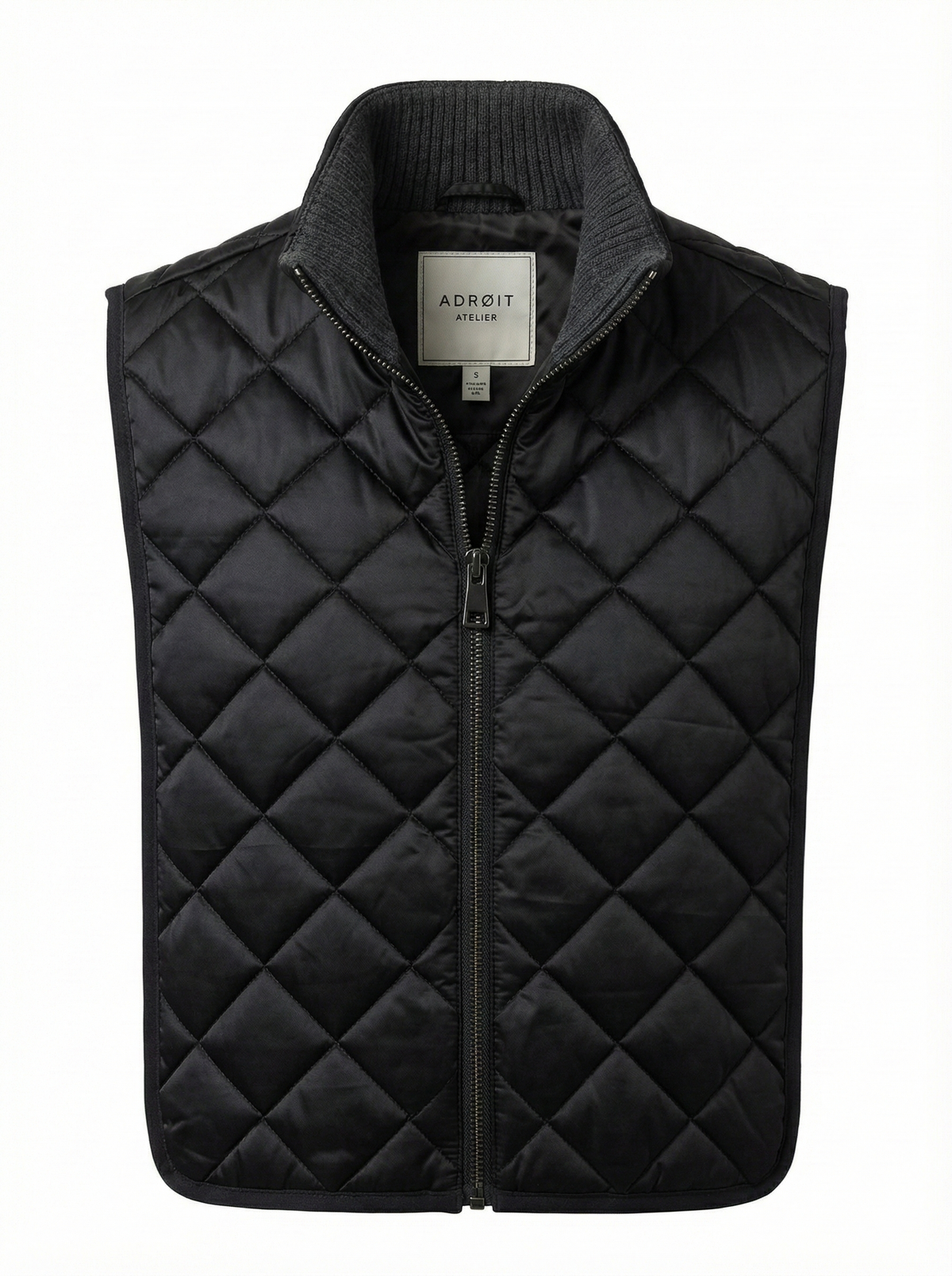 Quilty, zip-up diamond quilted dickey