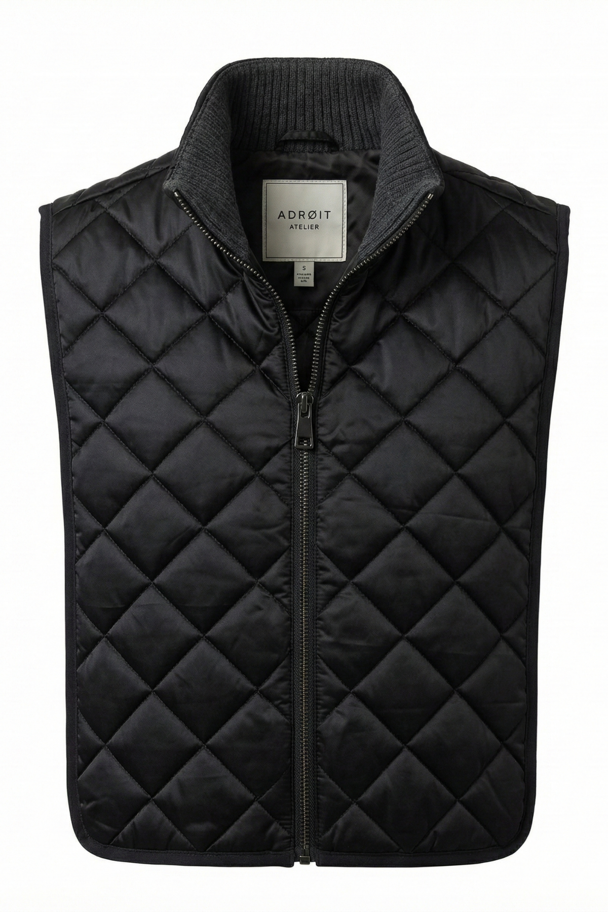 Quilty, zip-up diamond quilted dickey