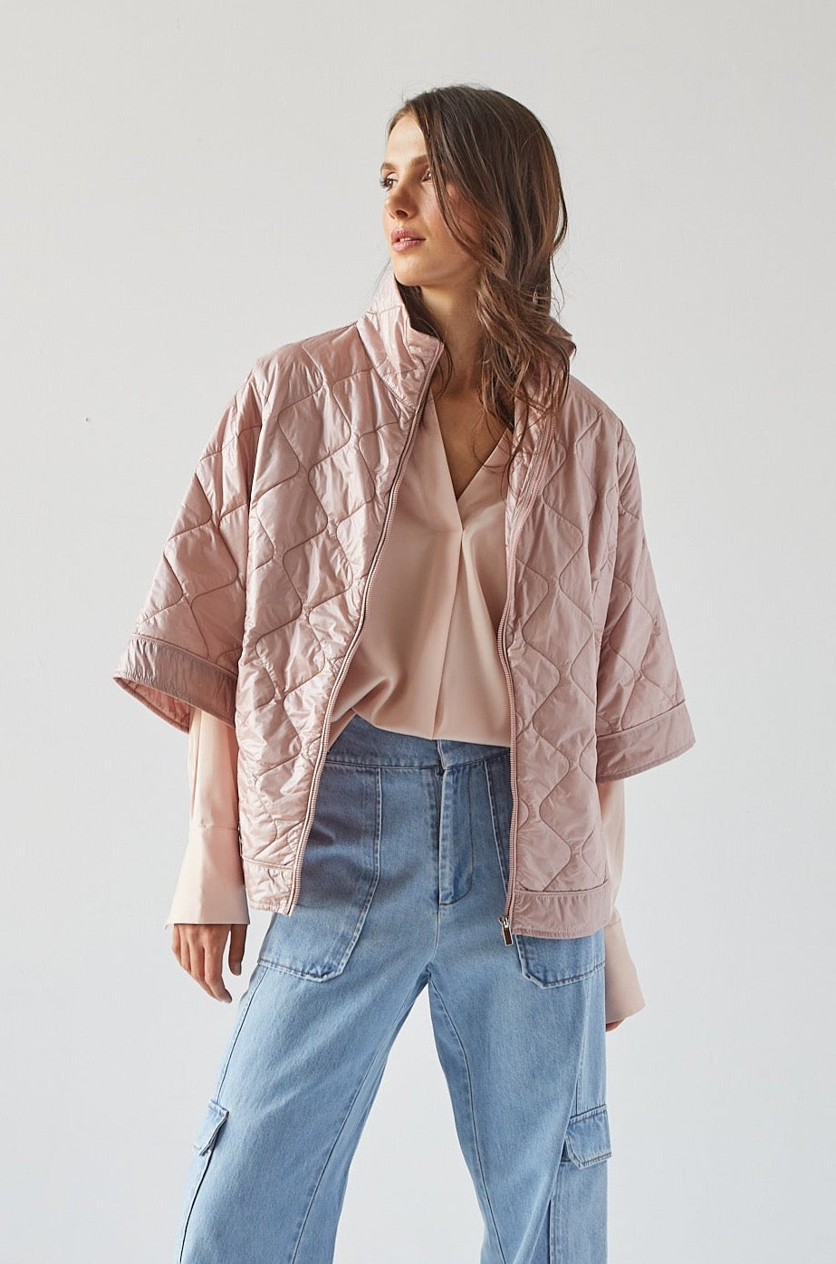 Ruby quilted modern cape