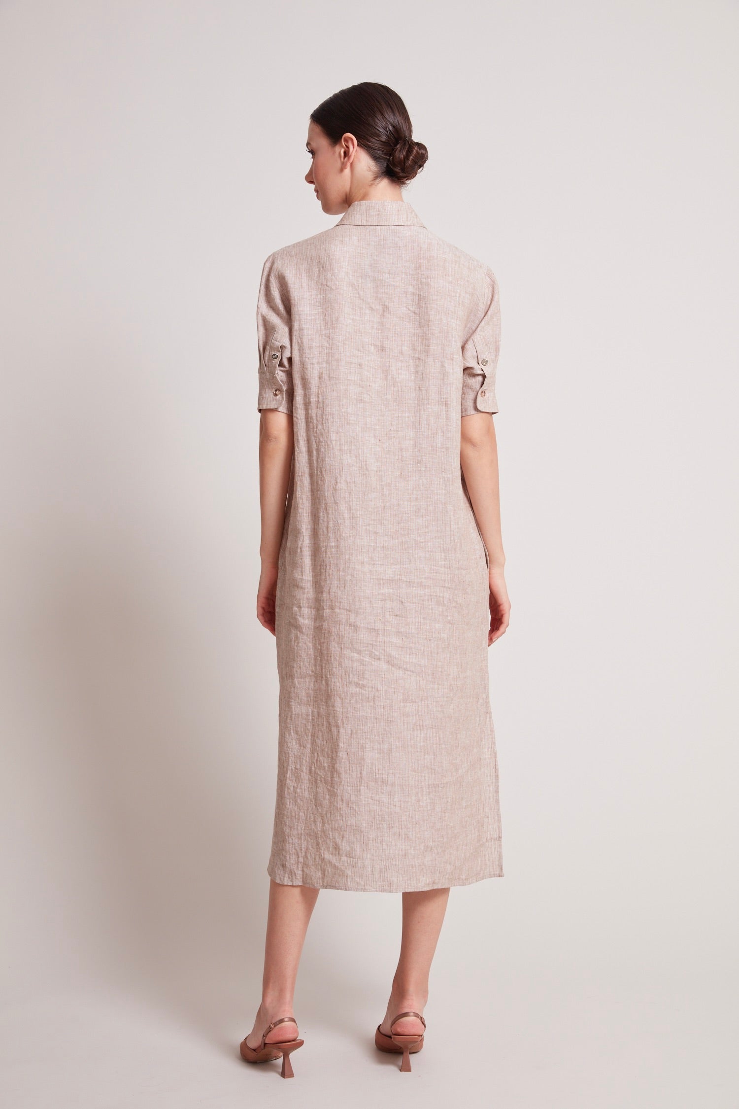 Randi long buttoned shirt dress