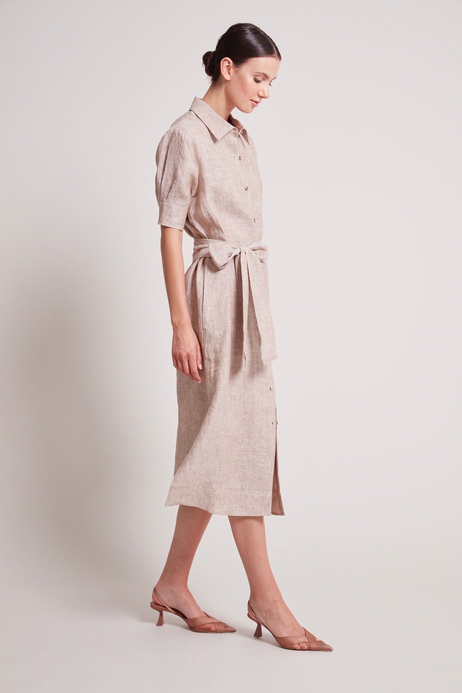 Randi long buttoned shirt dress