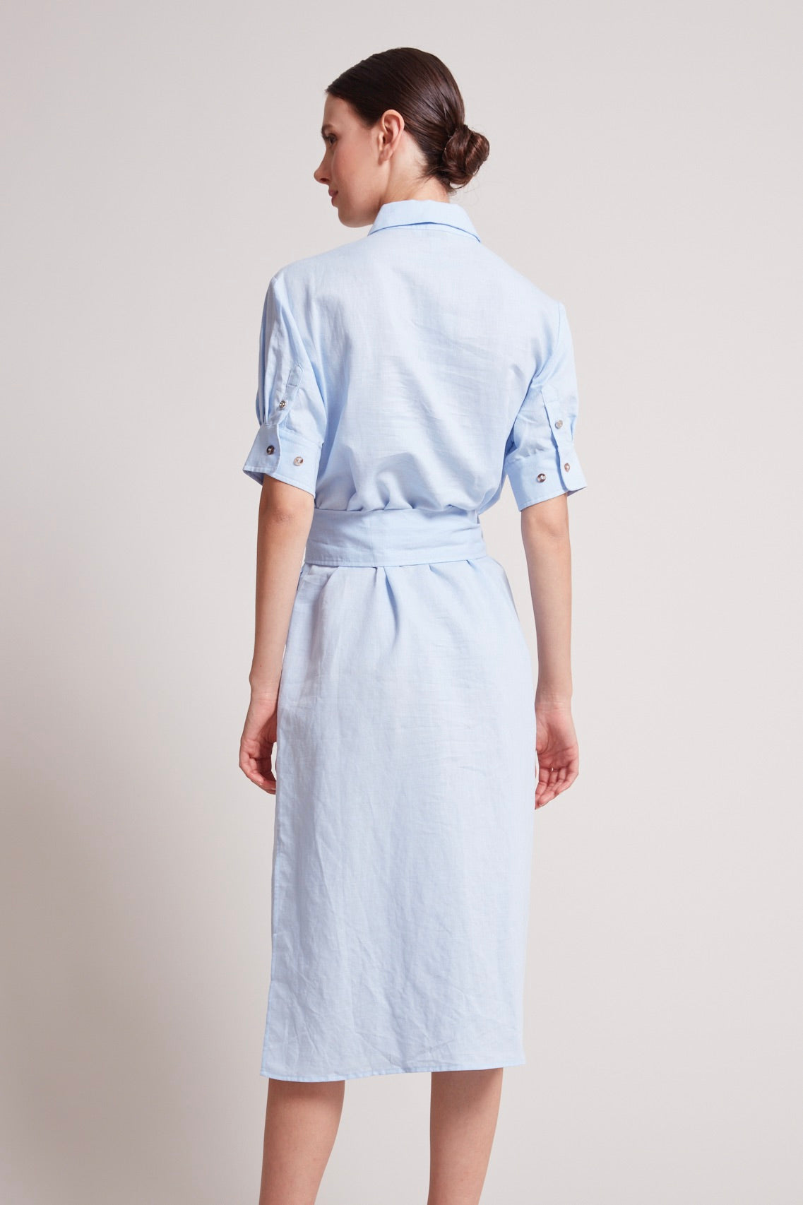 Randi long buttoned shirt dress