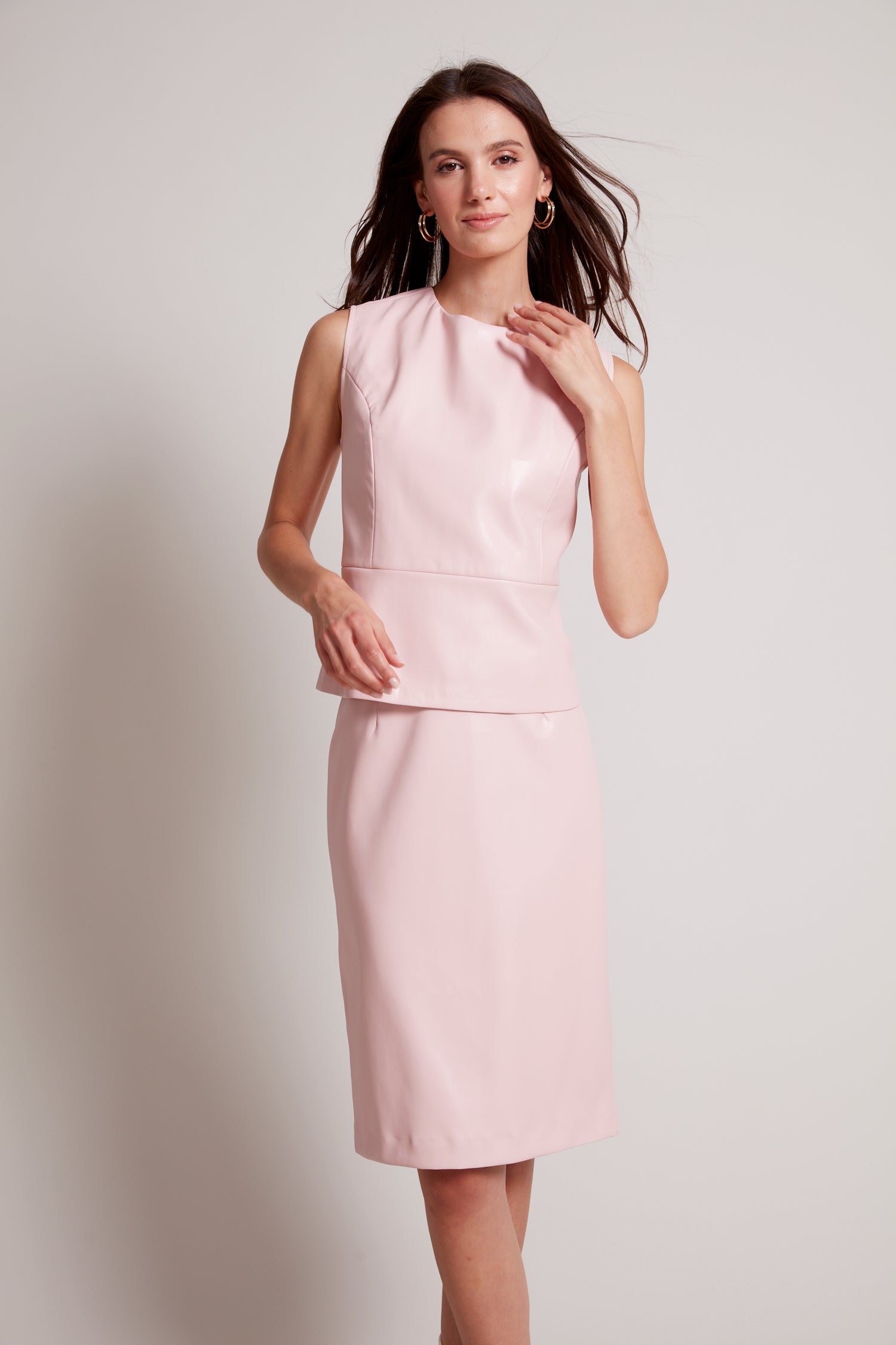 Reese vegan leather pencil skirt
