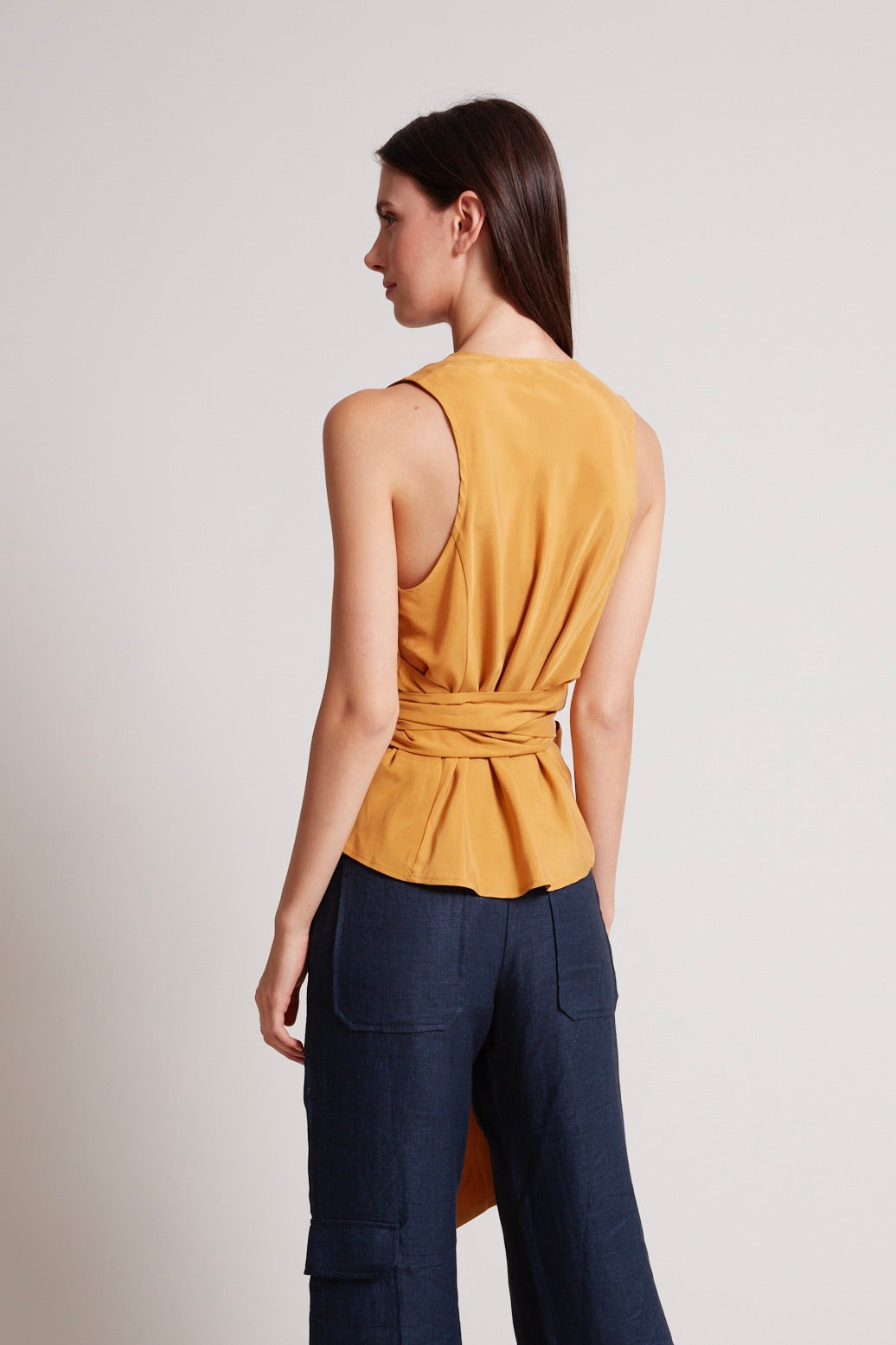 Remi sleeveless wrap top