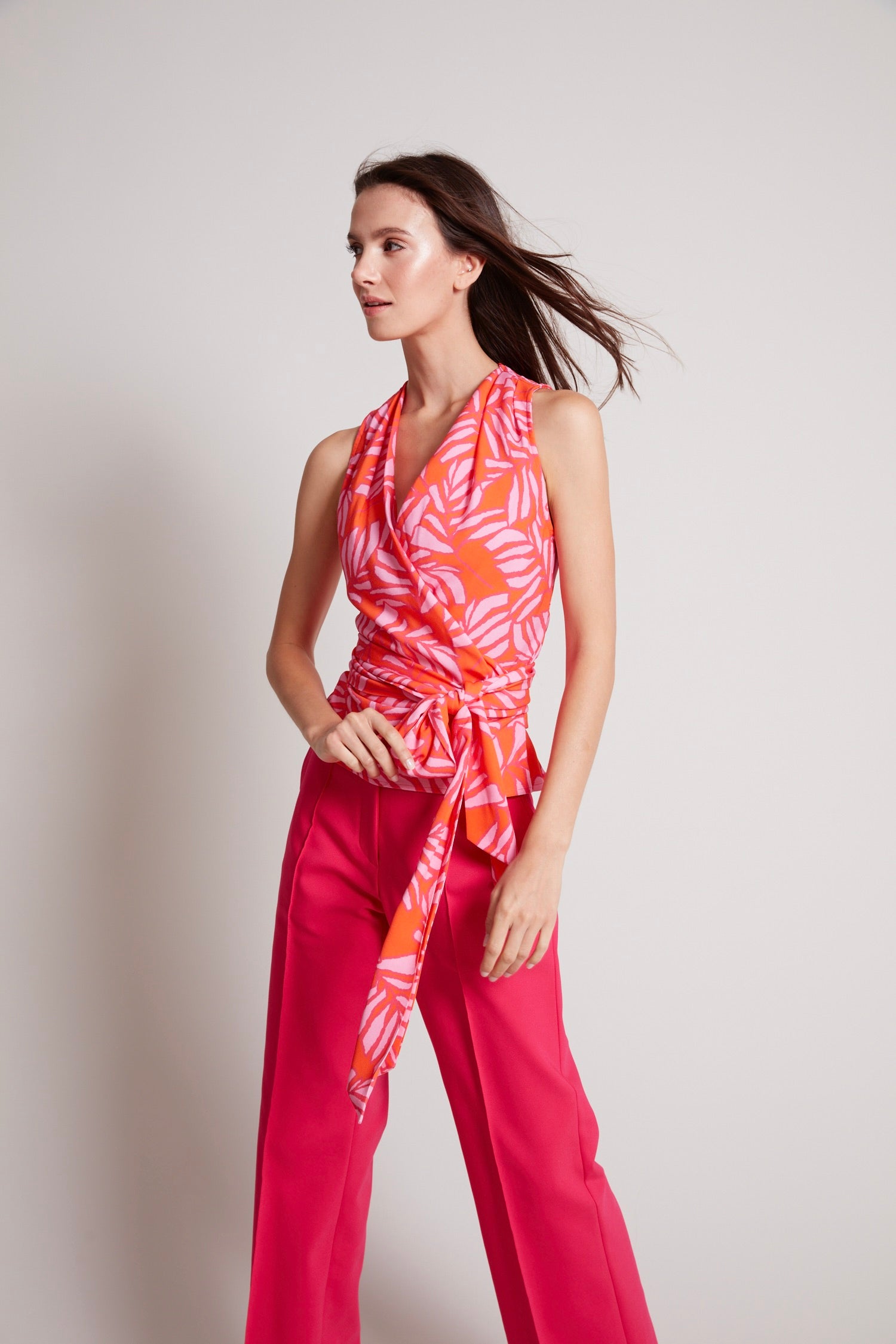 Remi sleeveless wrap top