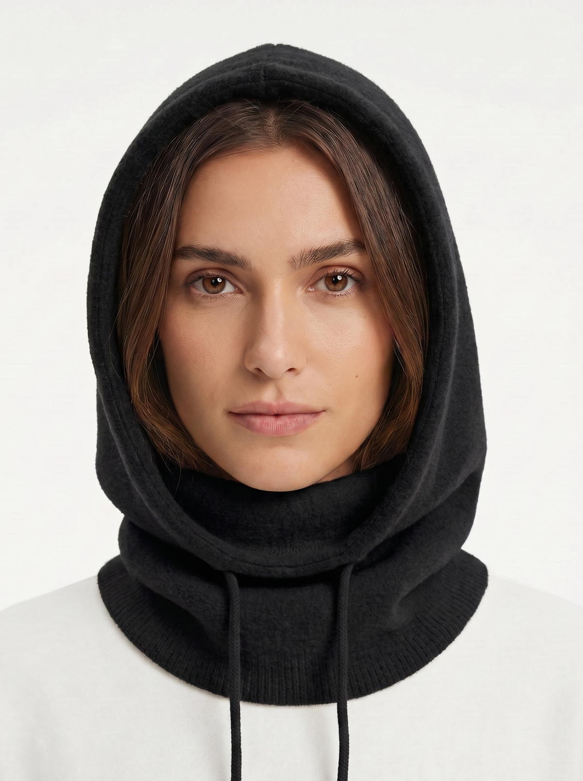 Softie, cagoule tricotée à effets cils