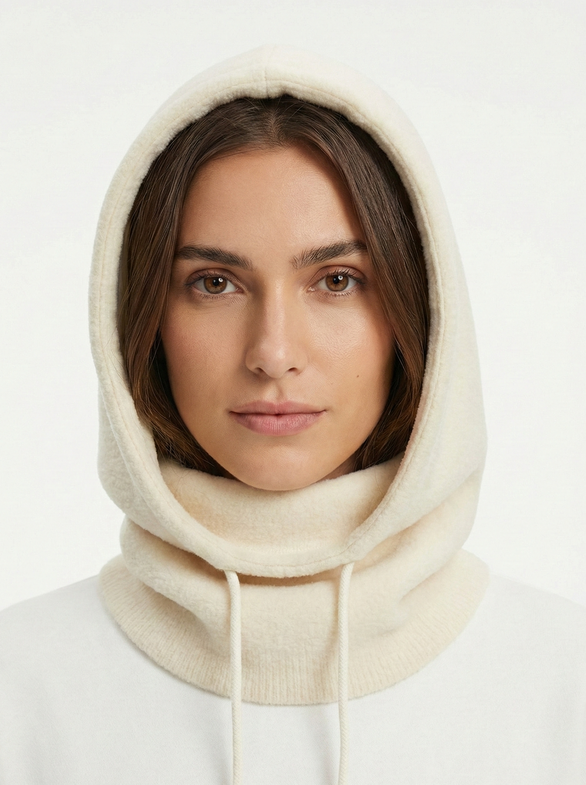 Softie, cagoule tricotée à effets cils