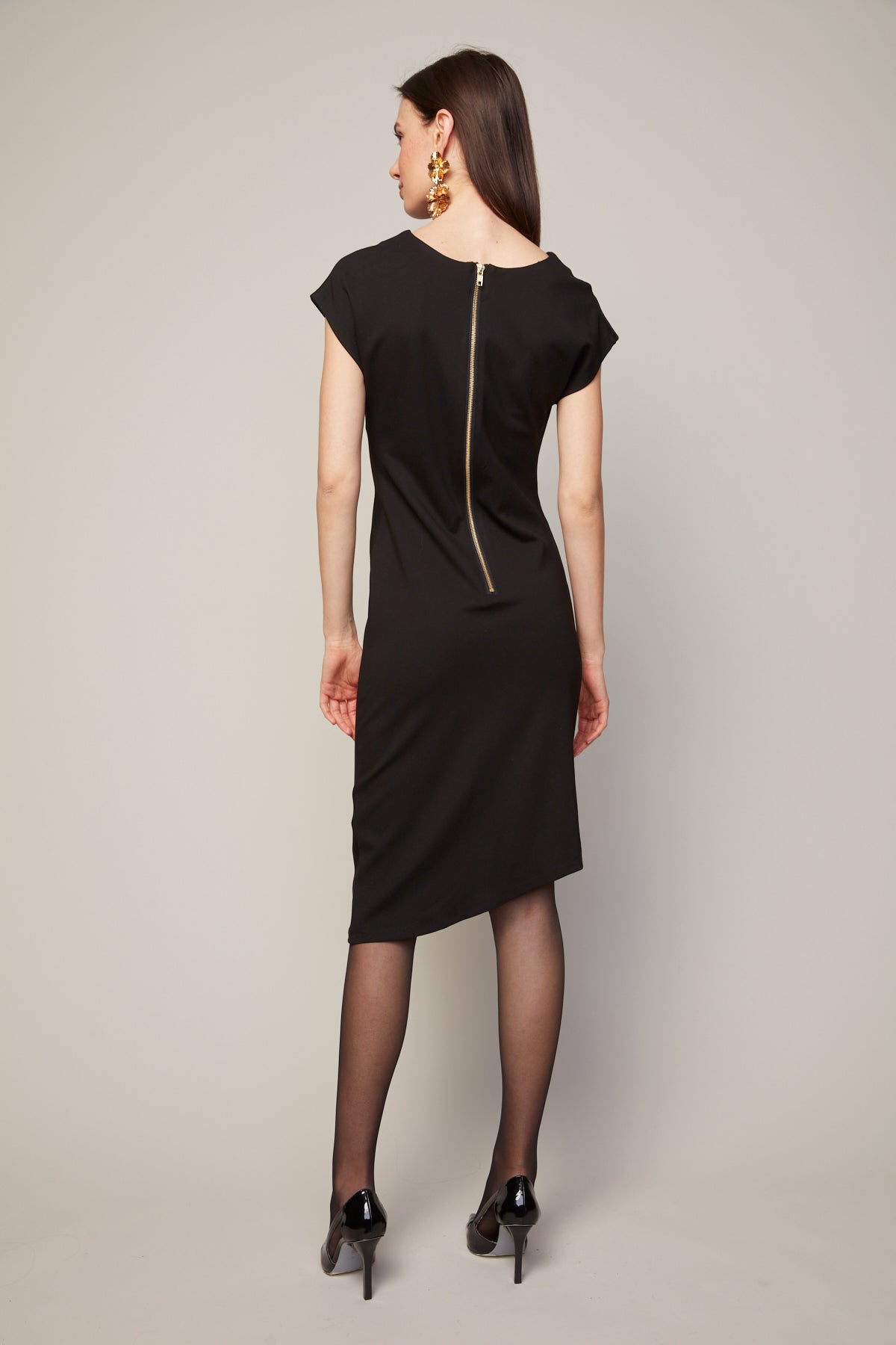 Tammy - Robe bodycon en maille asymétrique