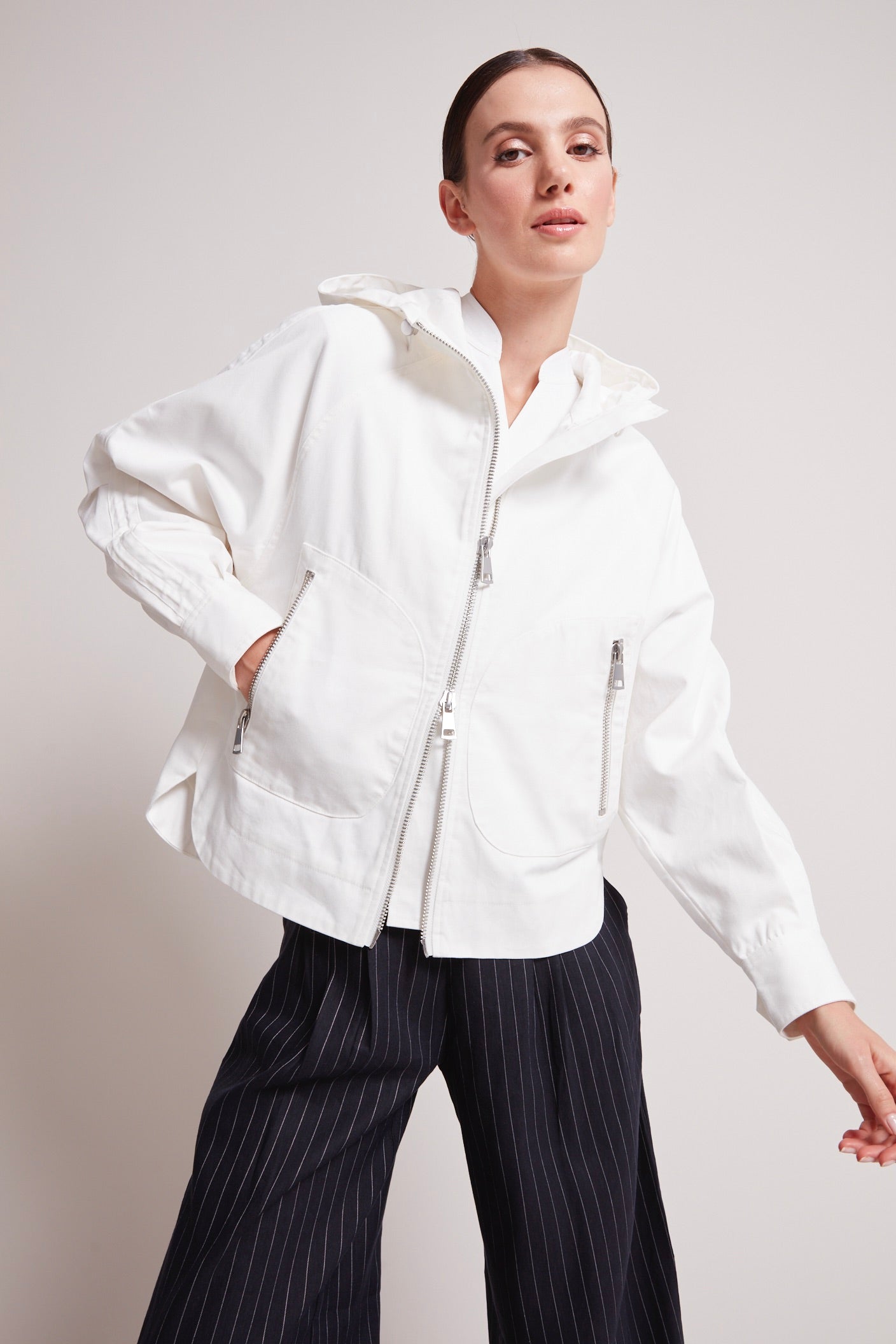 Veste à capuche à manches raglan Taika