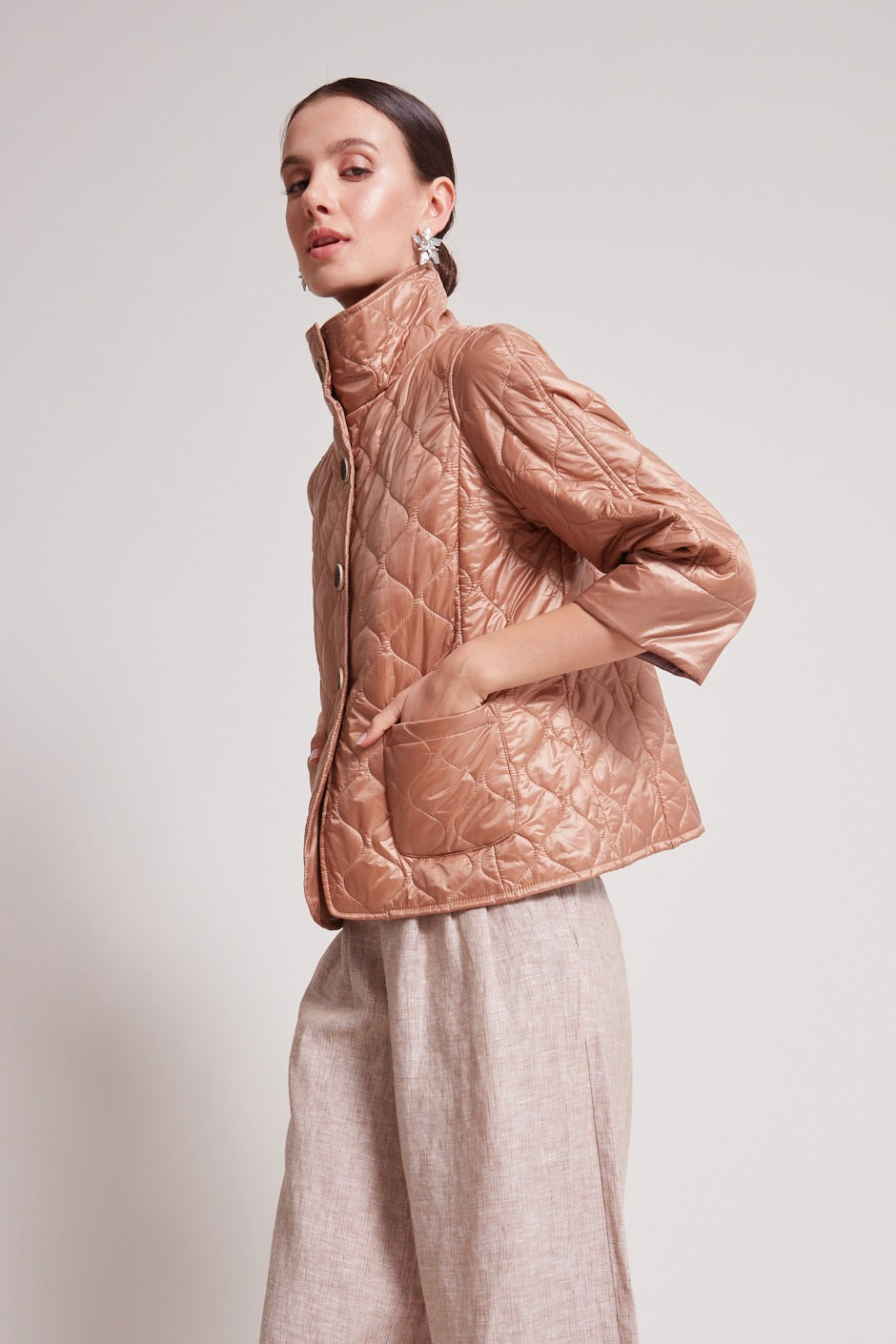 Veste matelassée à manches 3/4