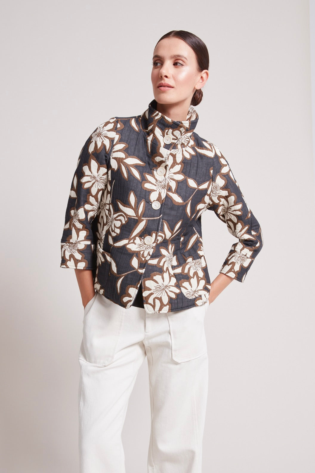 Tenley Veste jacquard matelassée
