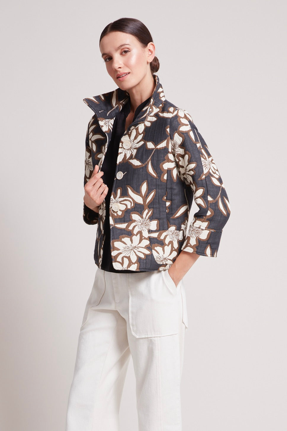 Tenley Veste jacquard matelassée