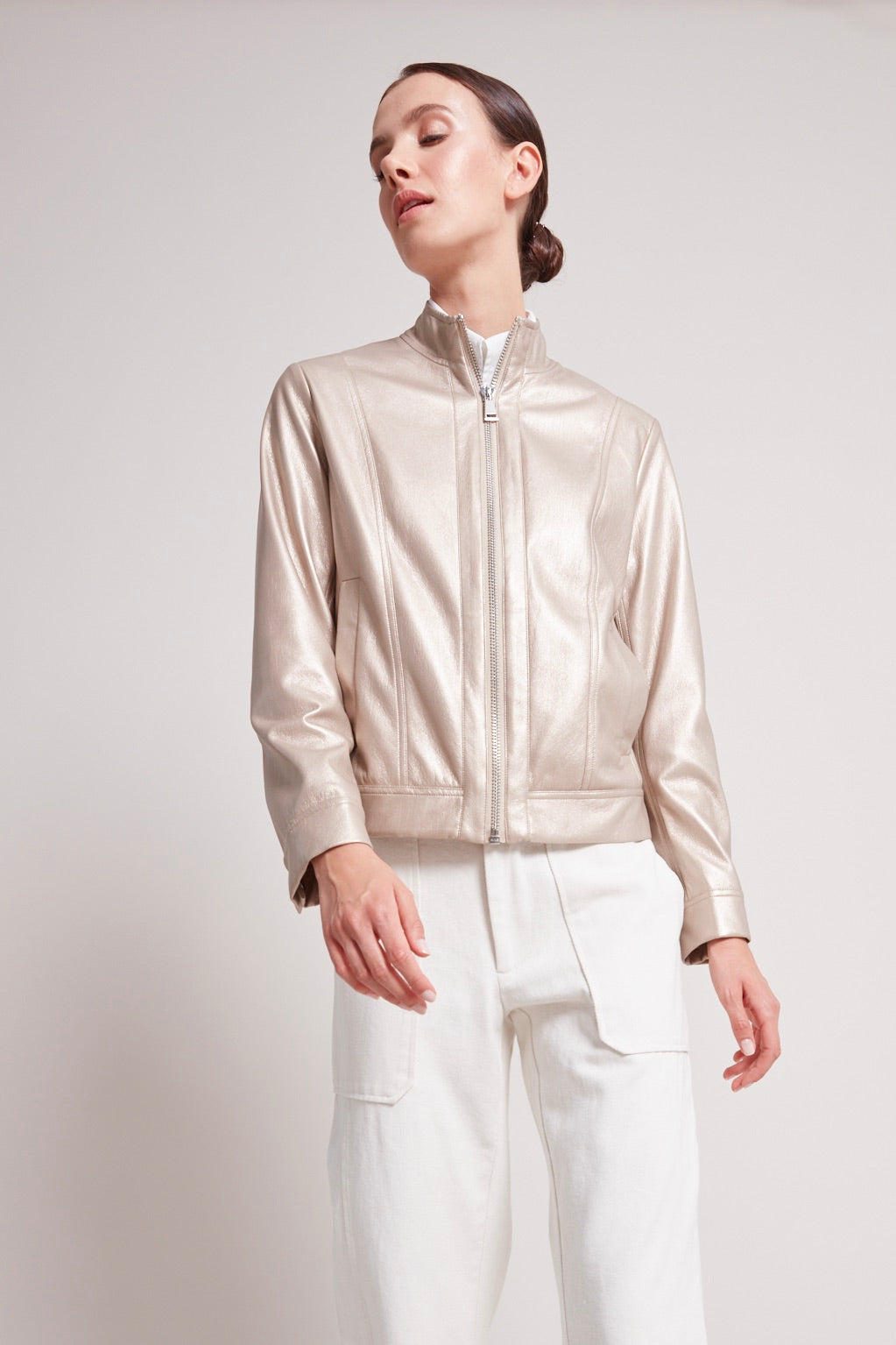 Tommy vegan leather moto jacket
