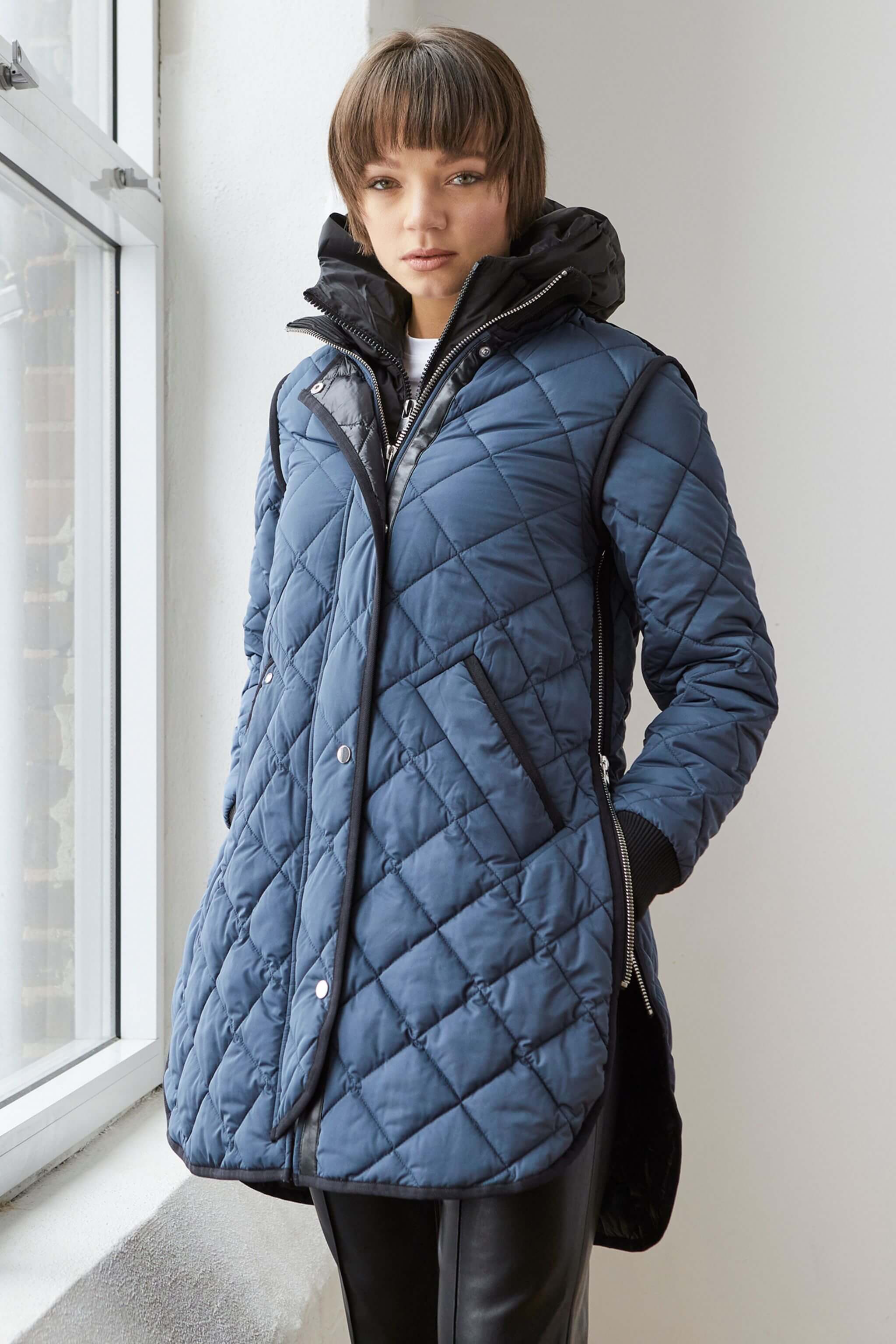 Libby quilted full zip coat