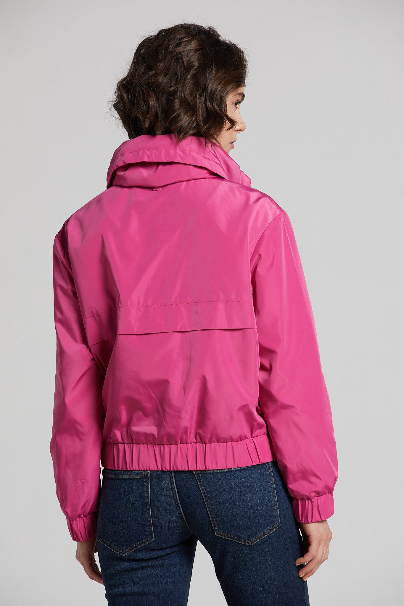 Nori lightweight bomber jacket with hidden hood