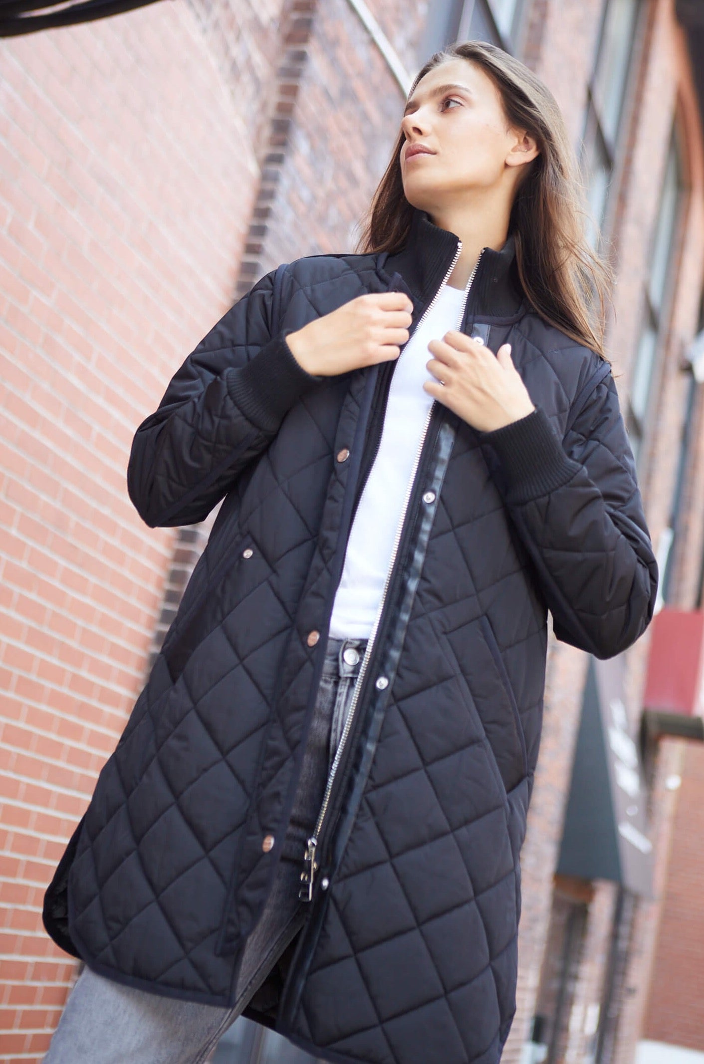 Libby manteau matelassé à fermeture éclair