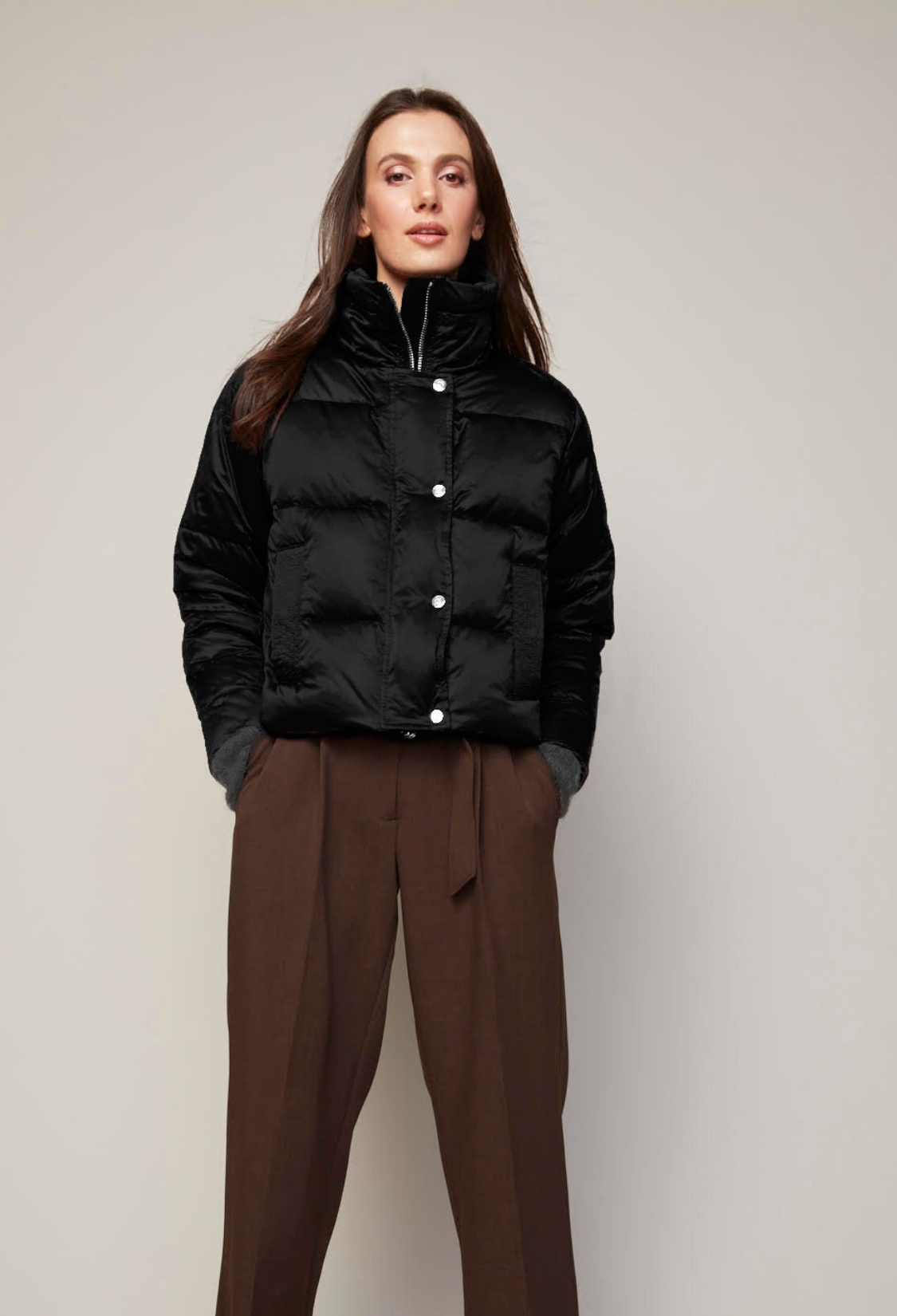 Bailey, manteau court en duvet à col haut