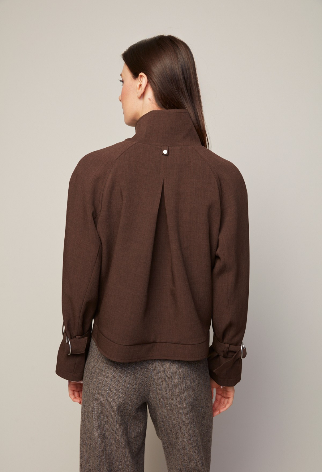 Brianna zip front raglan sleeve jacket