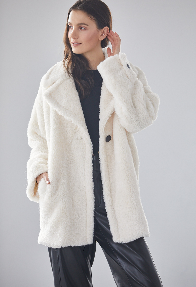 Saskia mid Length Faux Fur Coat