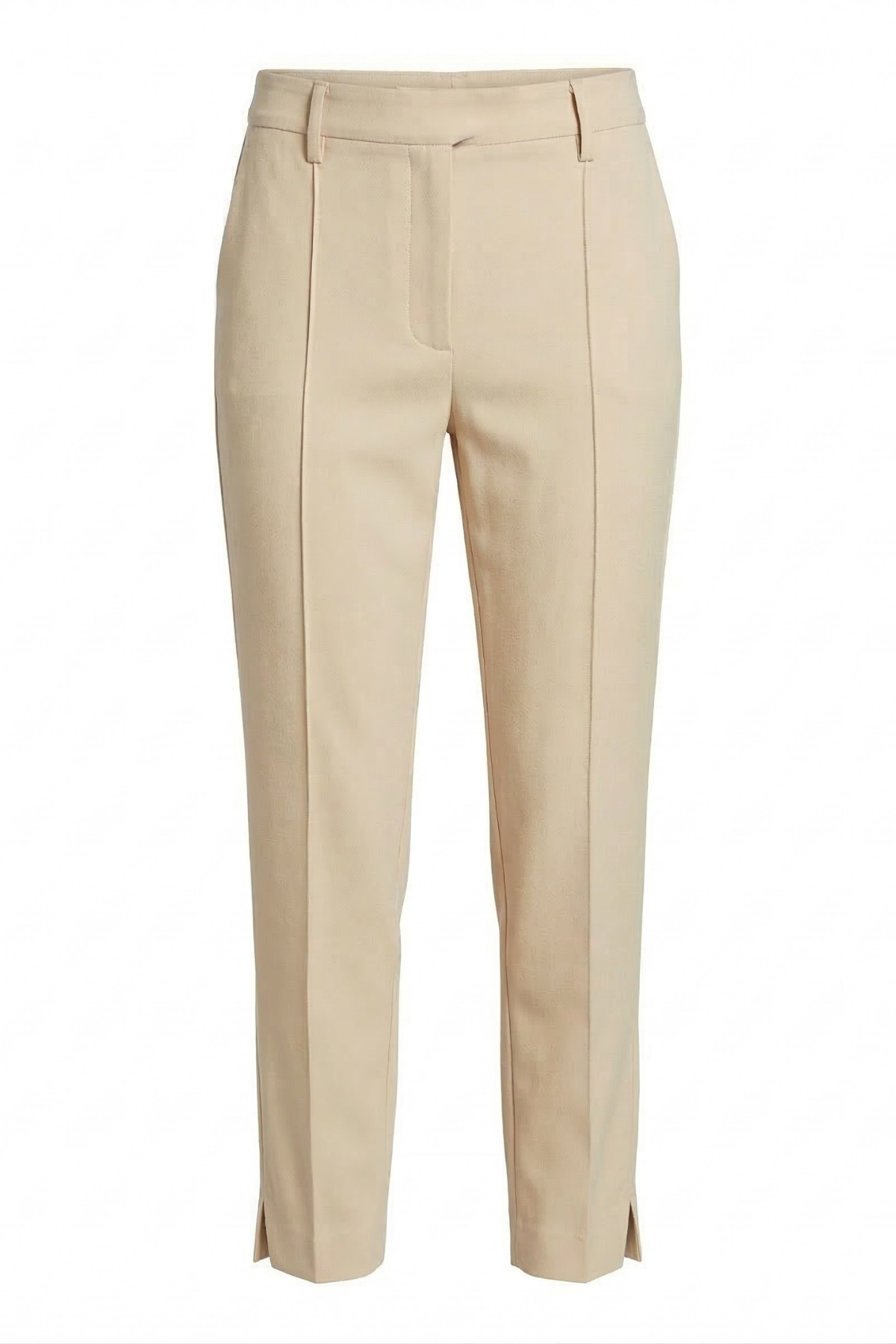 Bruce, slim stretch ankle lenght pant with side slit