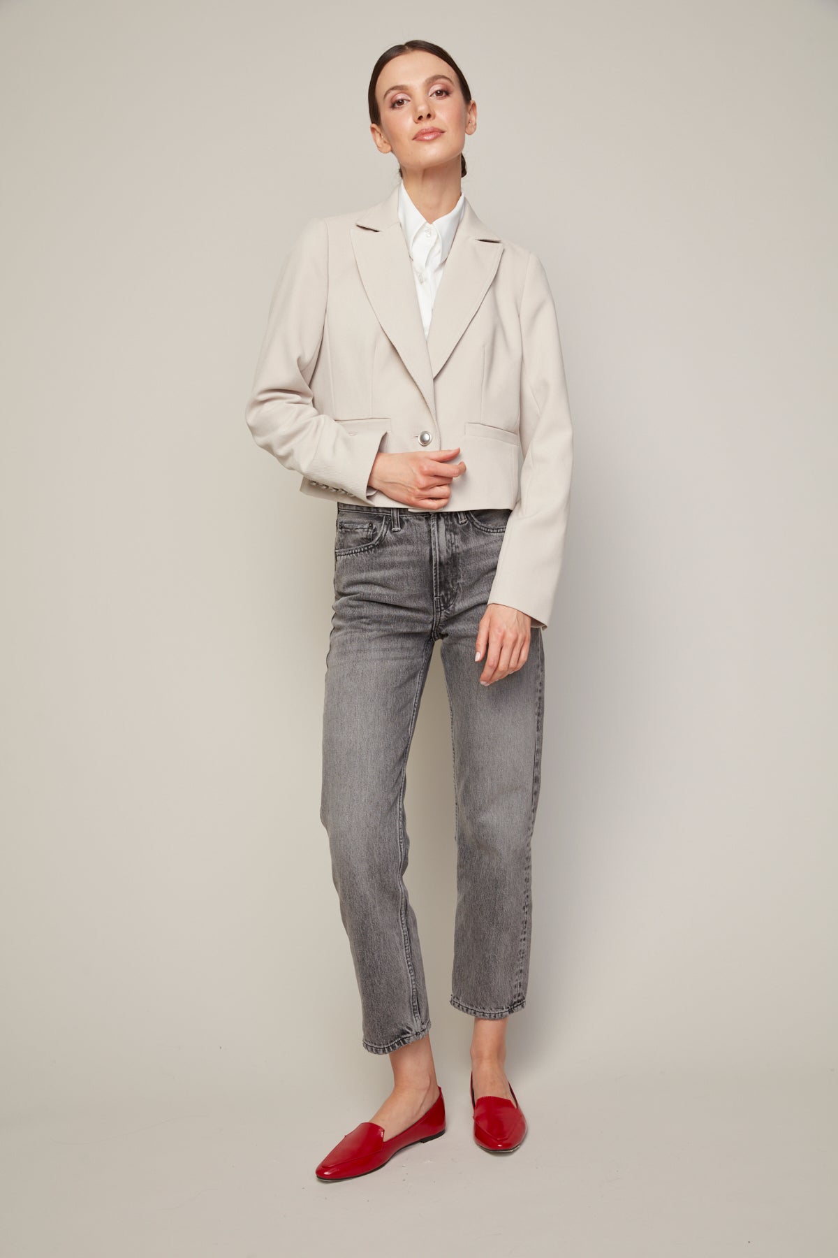 Bardot, Blazer court boxy à boutonnage simple