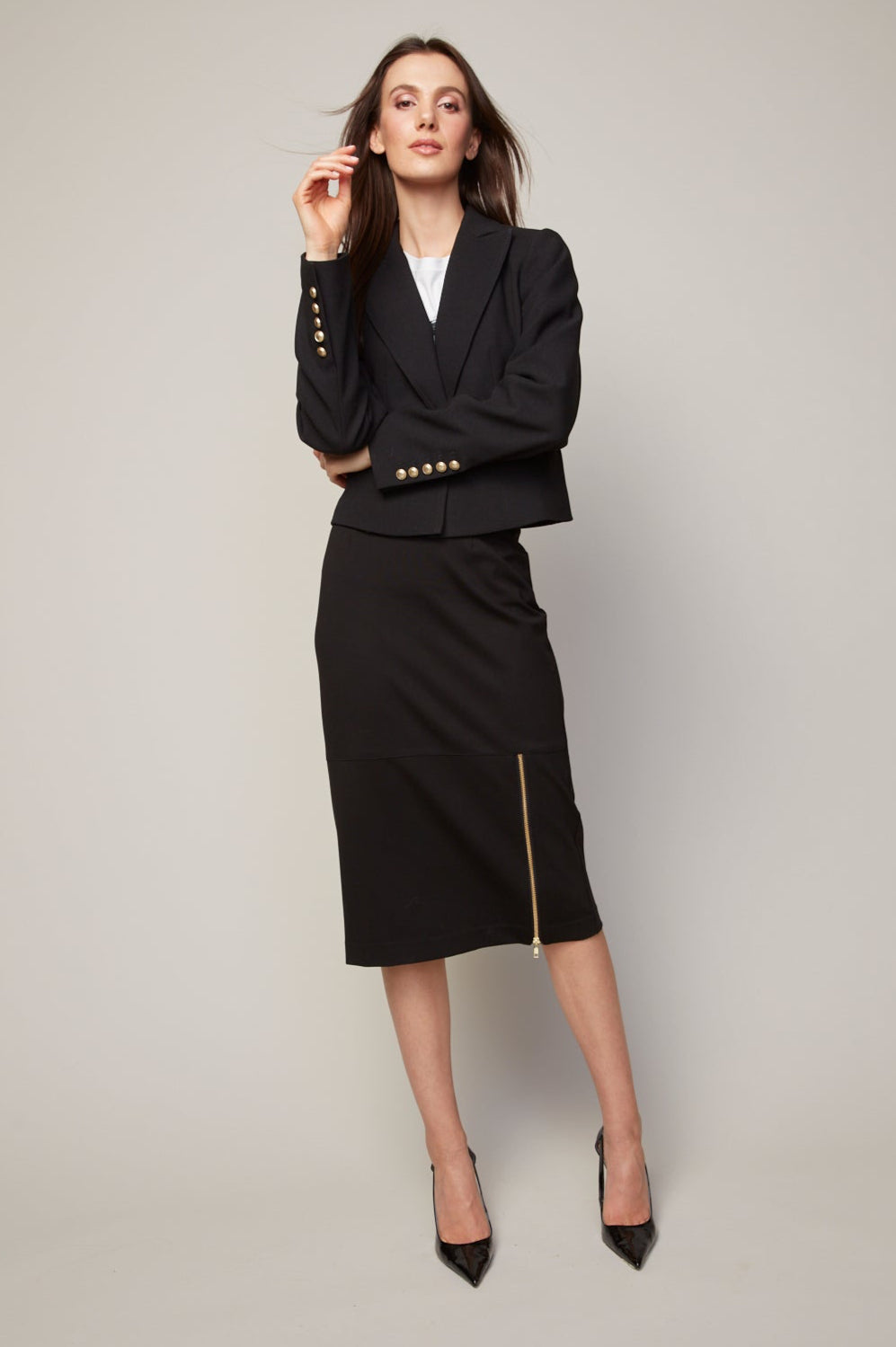 Bardot, Blazer court boxy à boutonnage simple