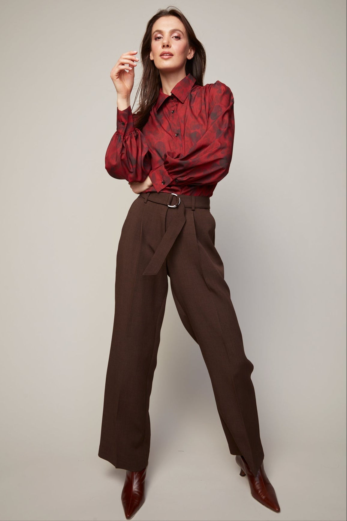 Benji straight leg pant with  removable belt