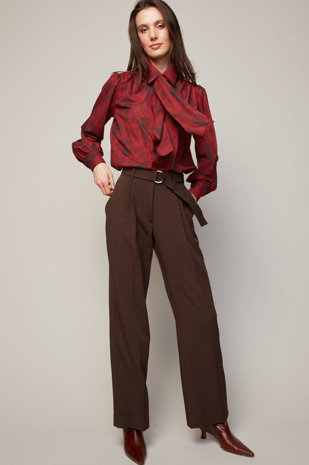 Benji straight leg pant with  removable belt