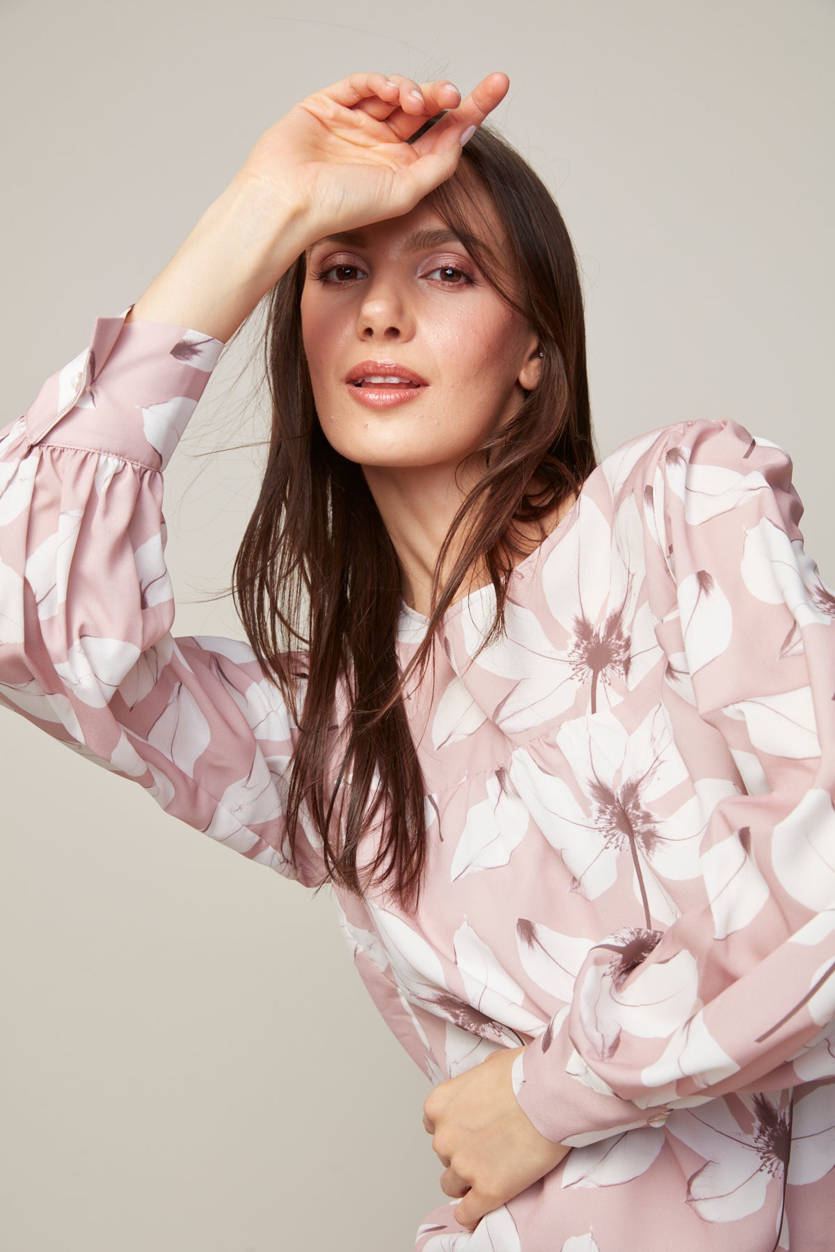 Bree, blouse imprimé à enfiler à fronces