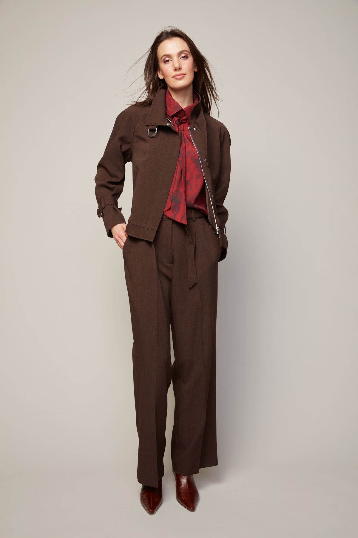 Benji straight leg pant with  removable belt