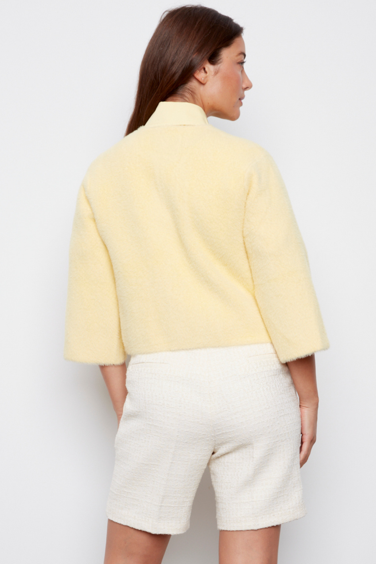 Bronte, buttoned front knitted cardigan with patch pockets