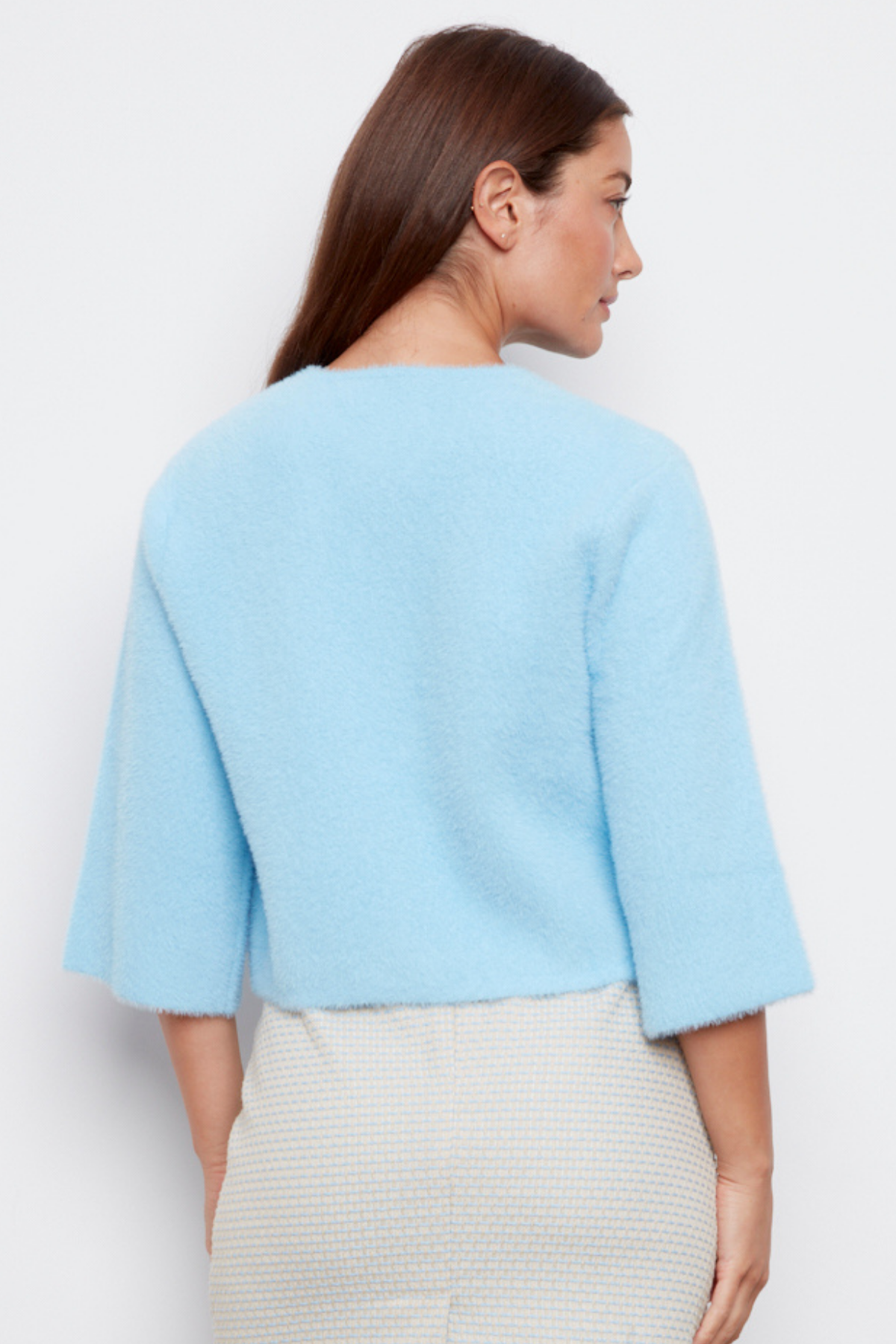 Bronte, buttoned front knitted cardigan with patch pockets