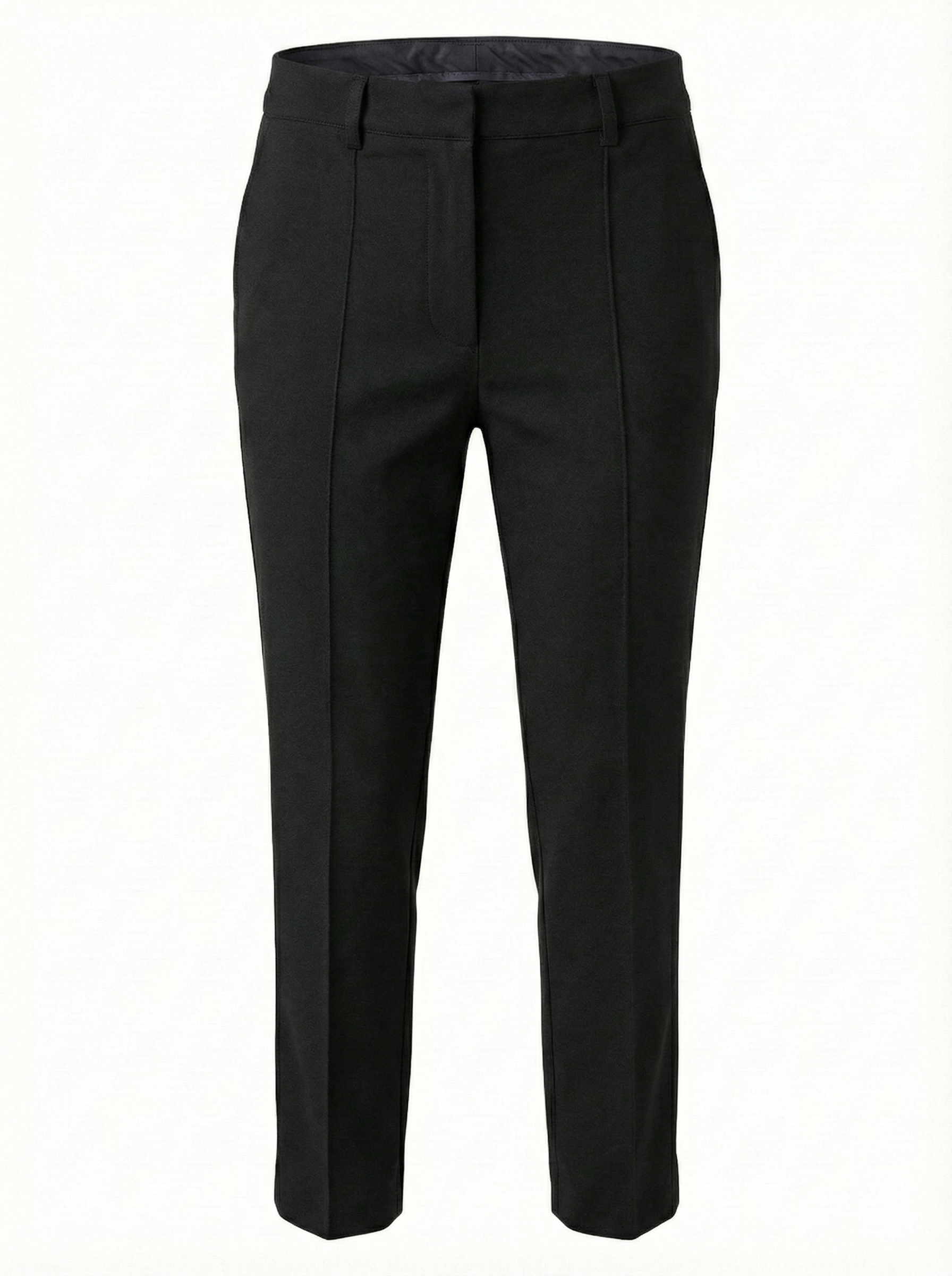 Bruce slim leg ankle pant with slit in Ponte