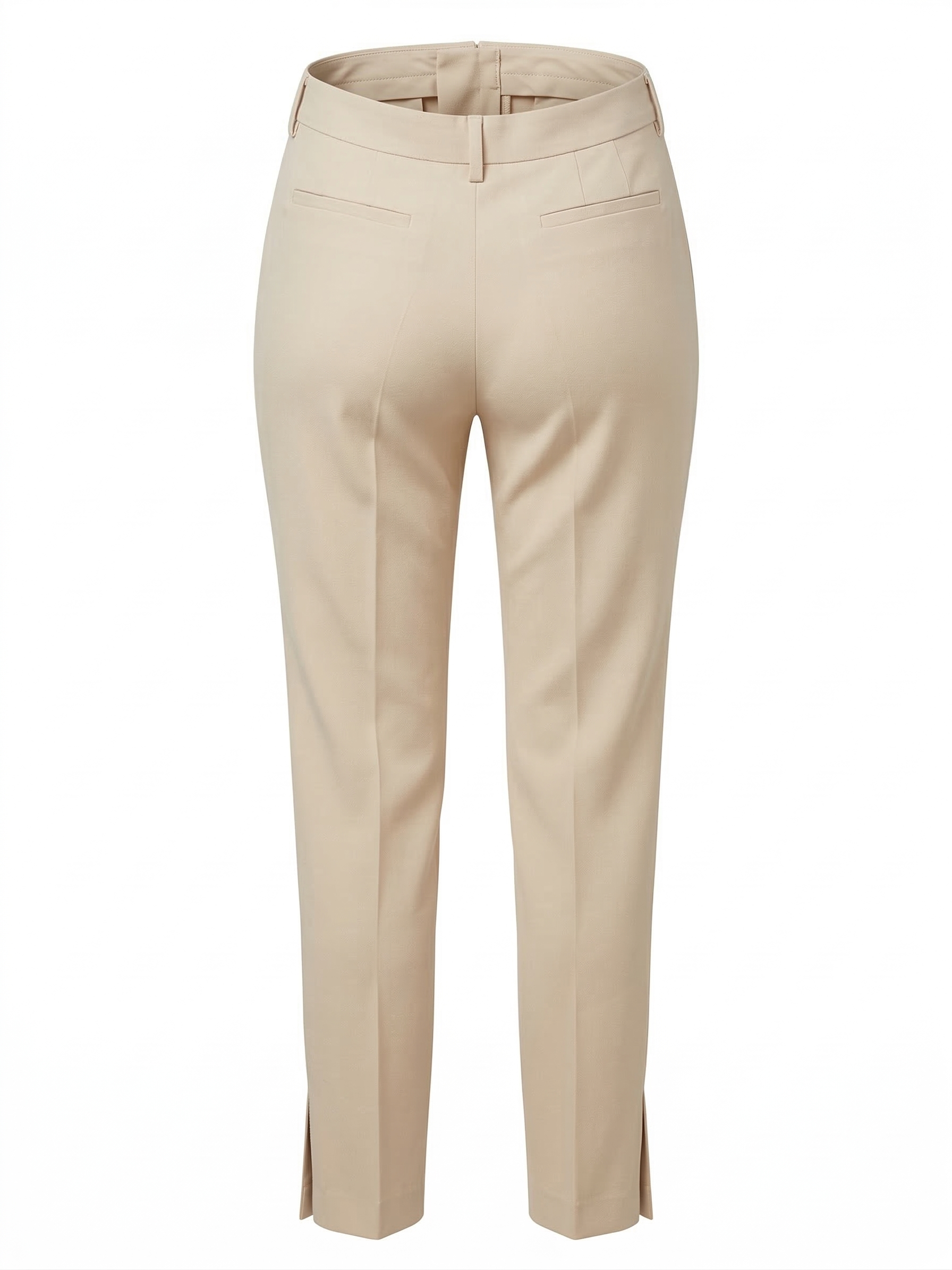 Bruce, slim stretch ankle lenght pant with side slit