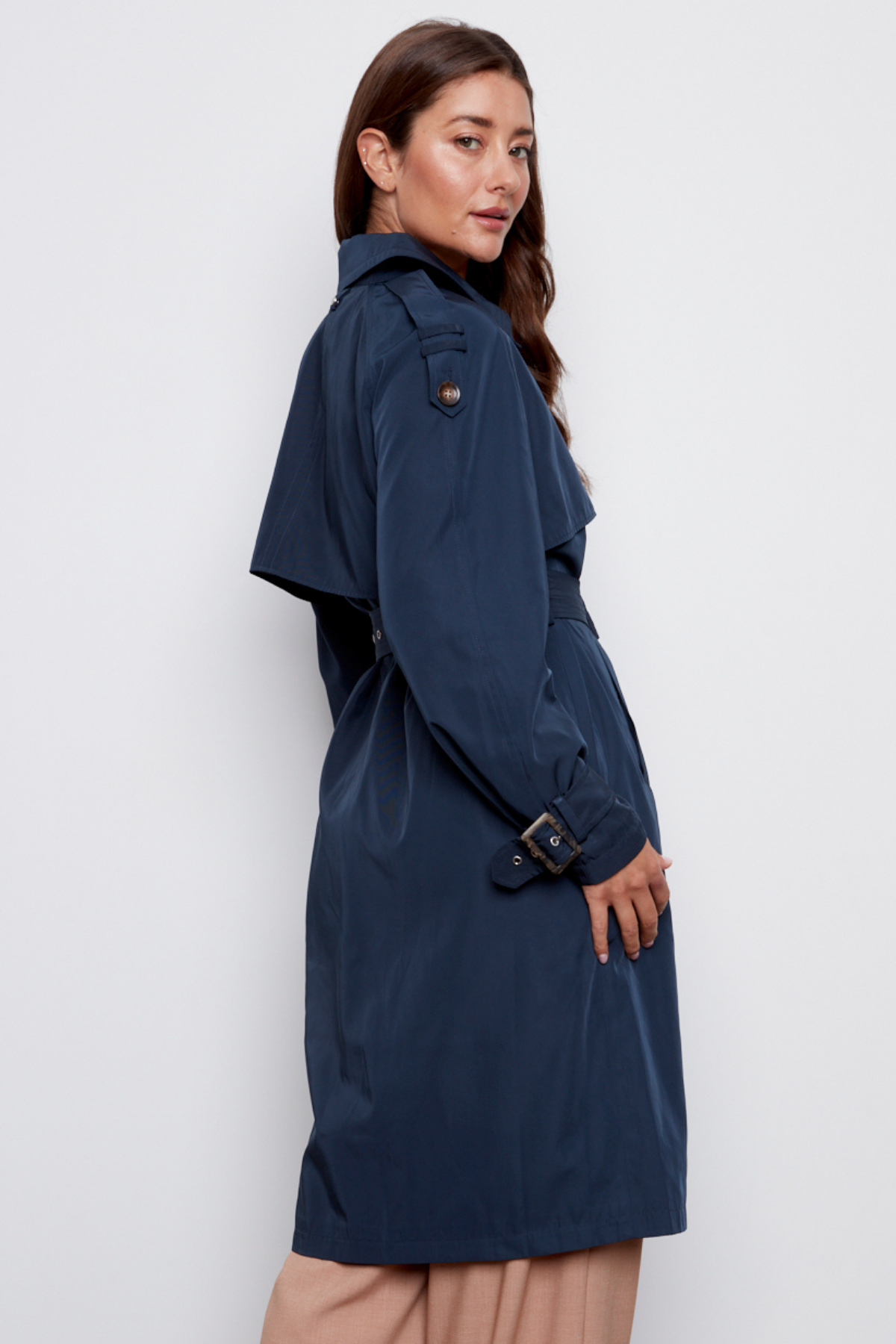 Cara, long trench coat