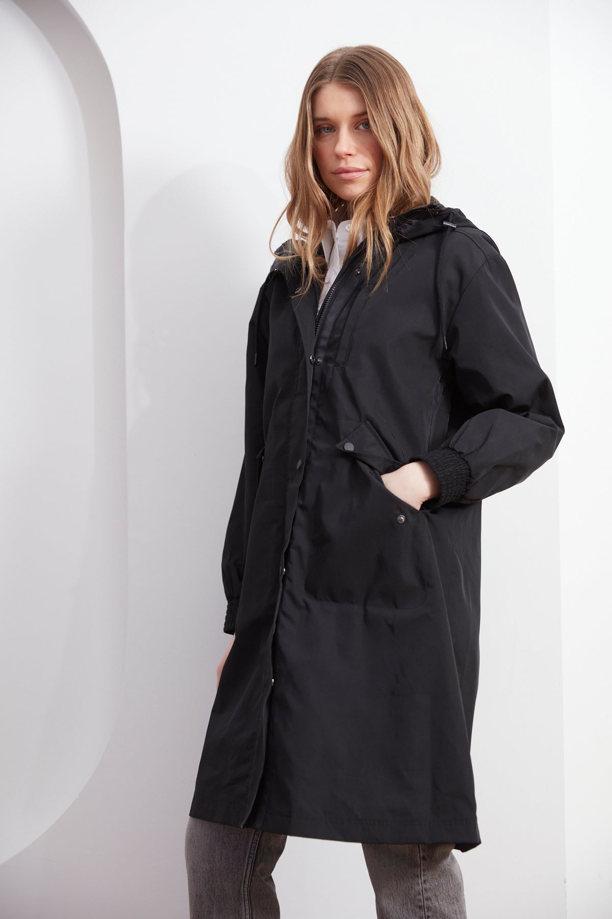 Chelsea, the city hooded raincoat