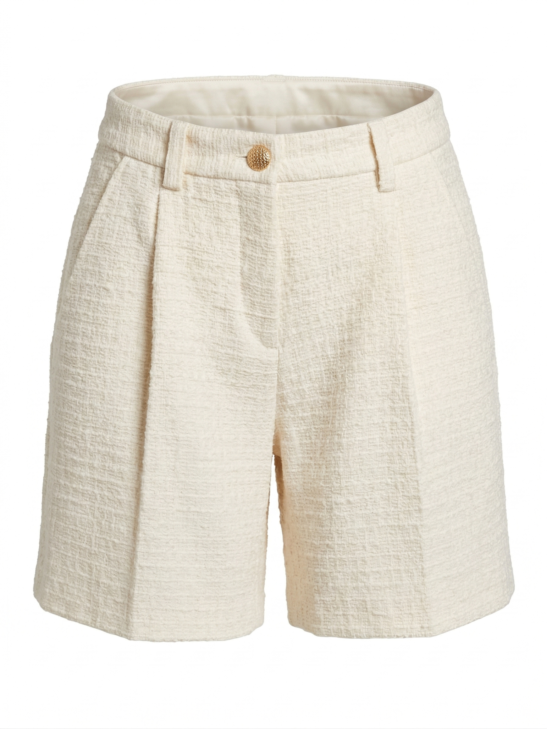 Calvin, textured woven short with front pleats
