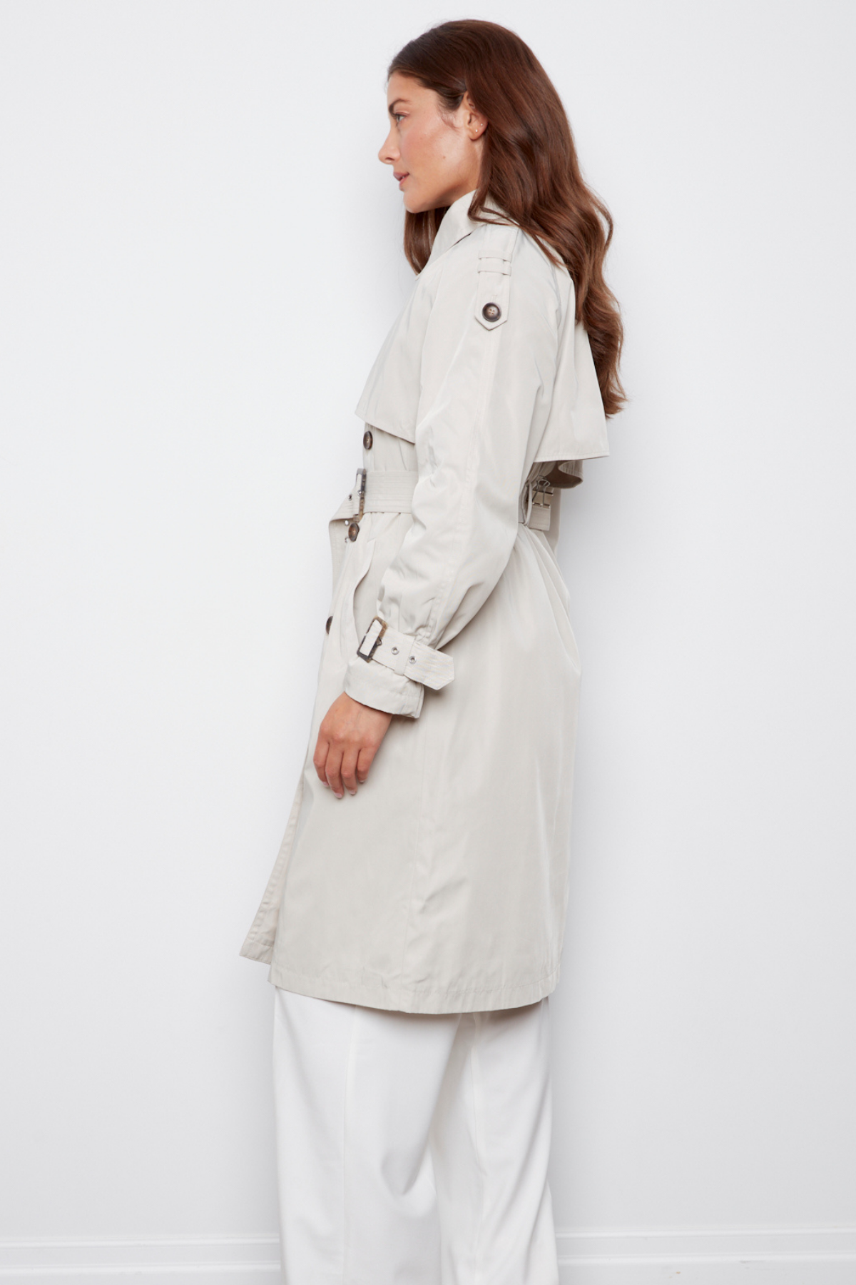 Cara, long trench coat