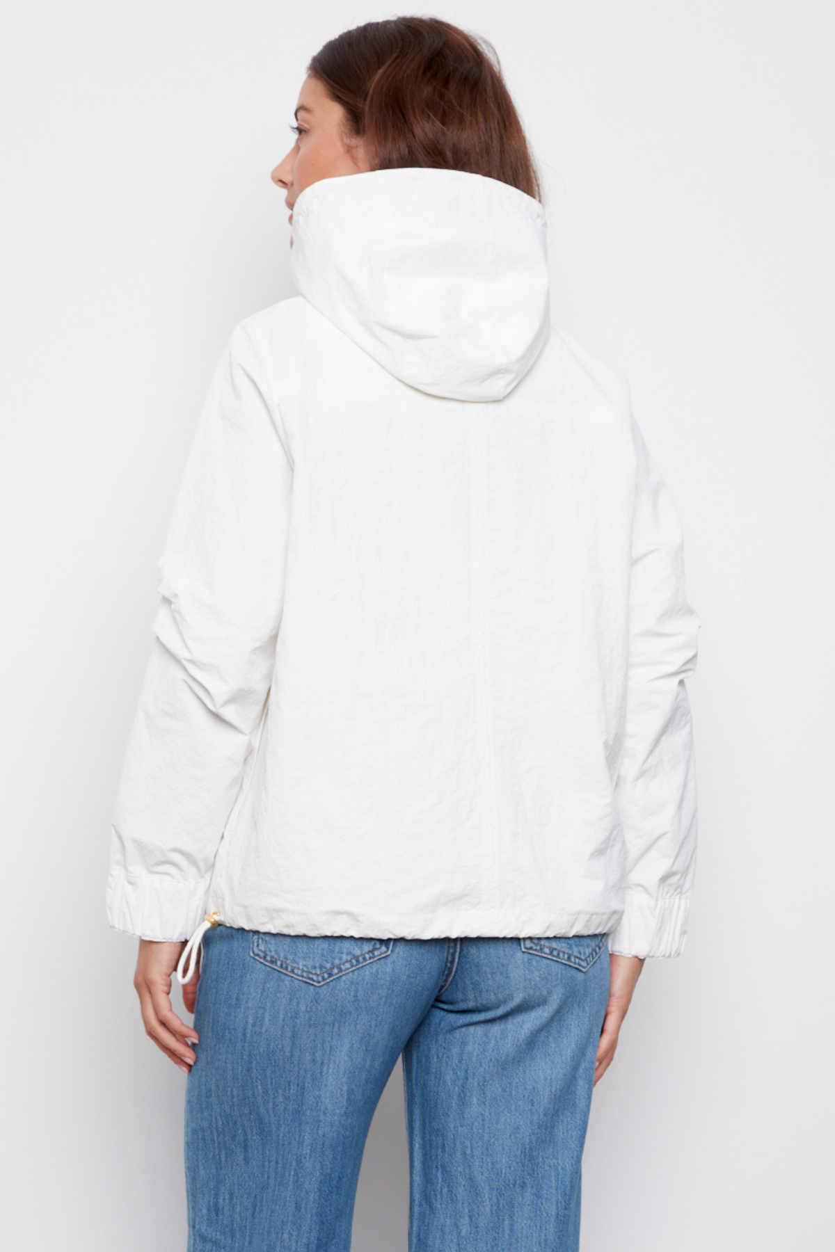Charlie, hooded zip front windbreaker