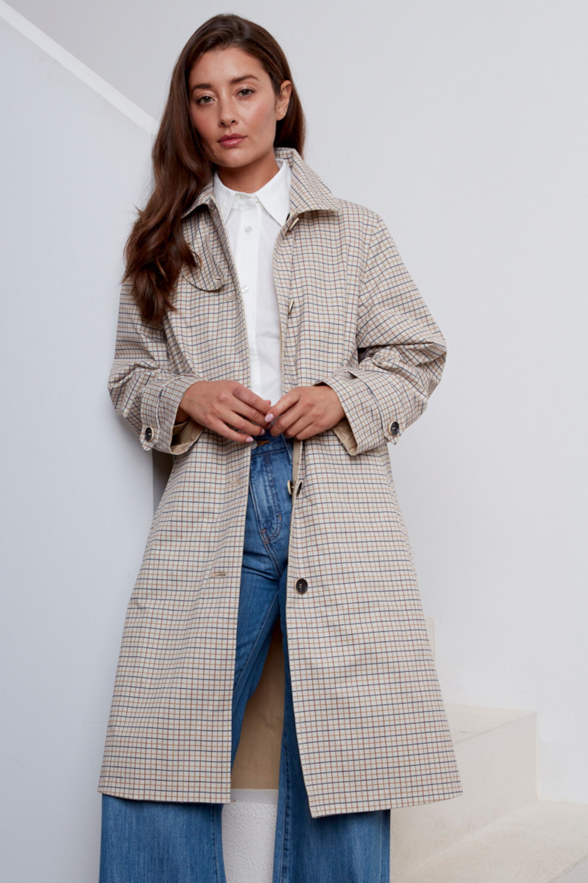 Chloe, reversible loose fitting trench coat