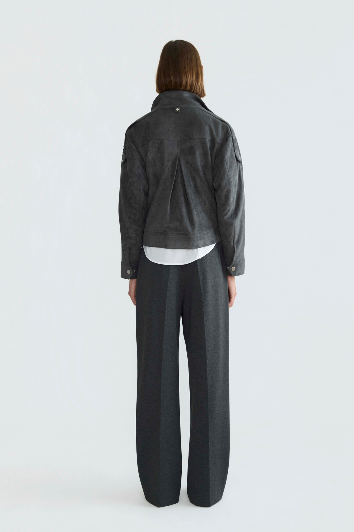 Darcy, funnel-neck zip front jacket