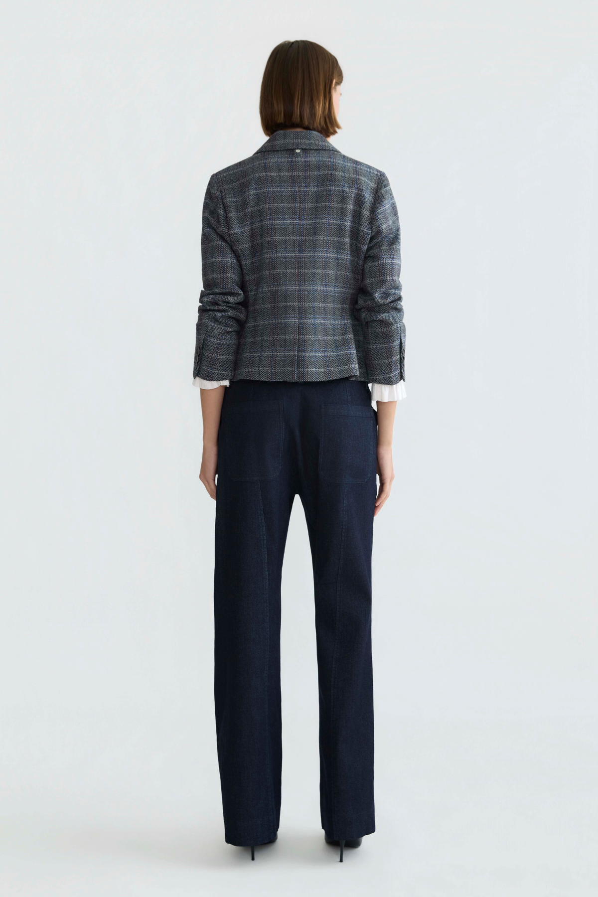 Desmond, tweed single-breasted blazer w/ 3 button closure
