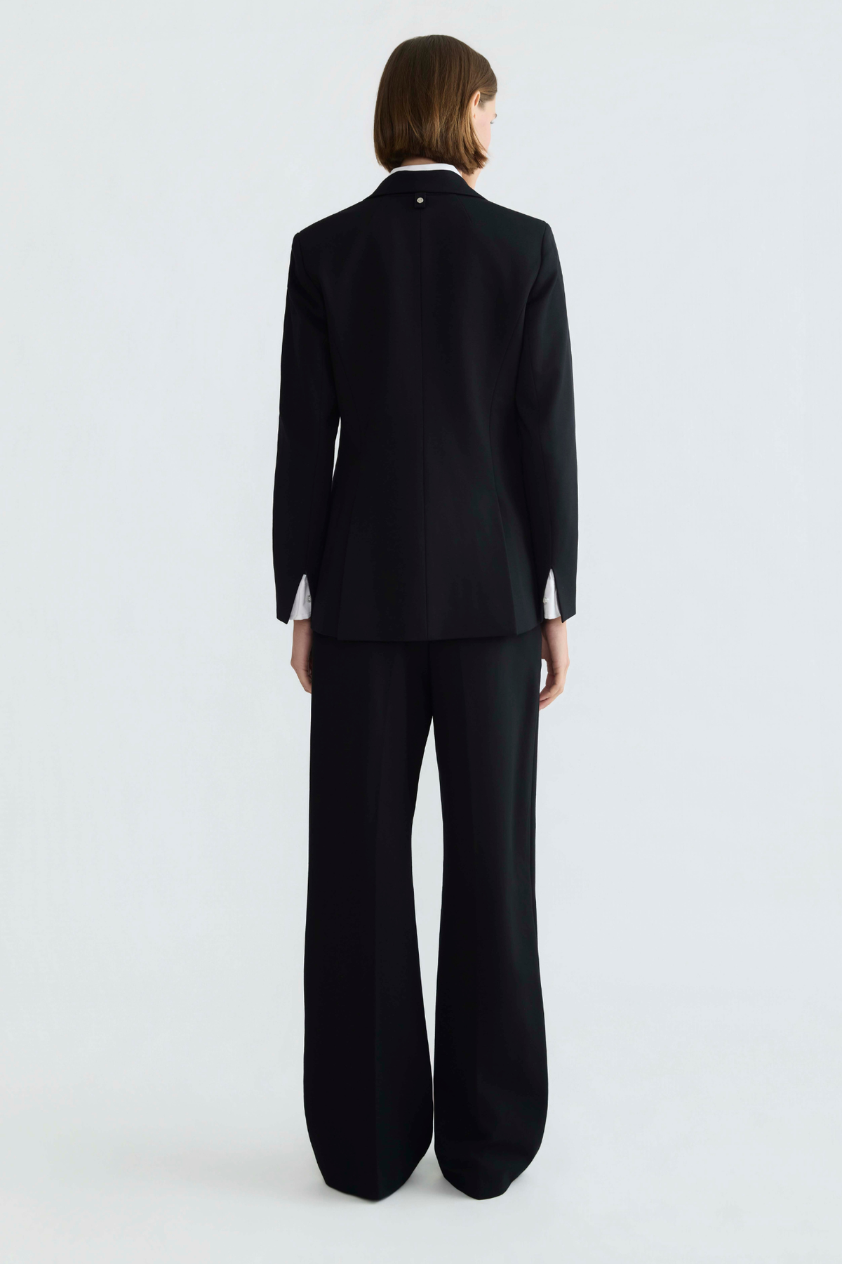 Drew, single-breasted asymetrical stretch ponte blazer