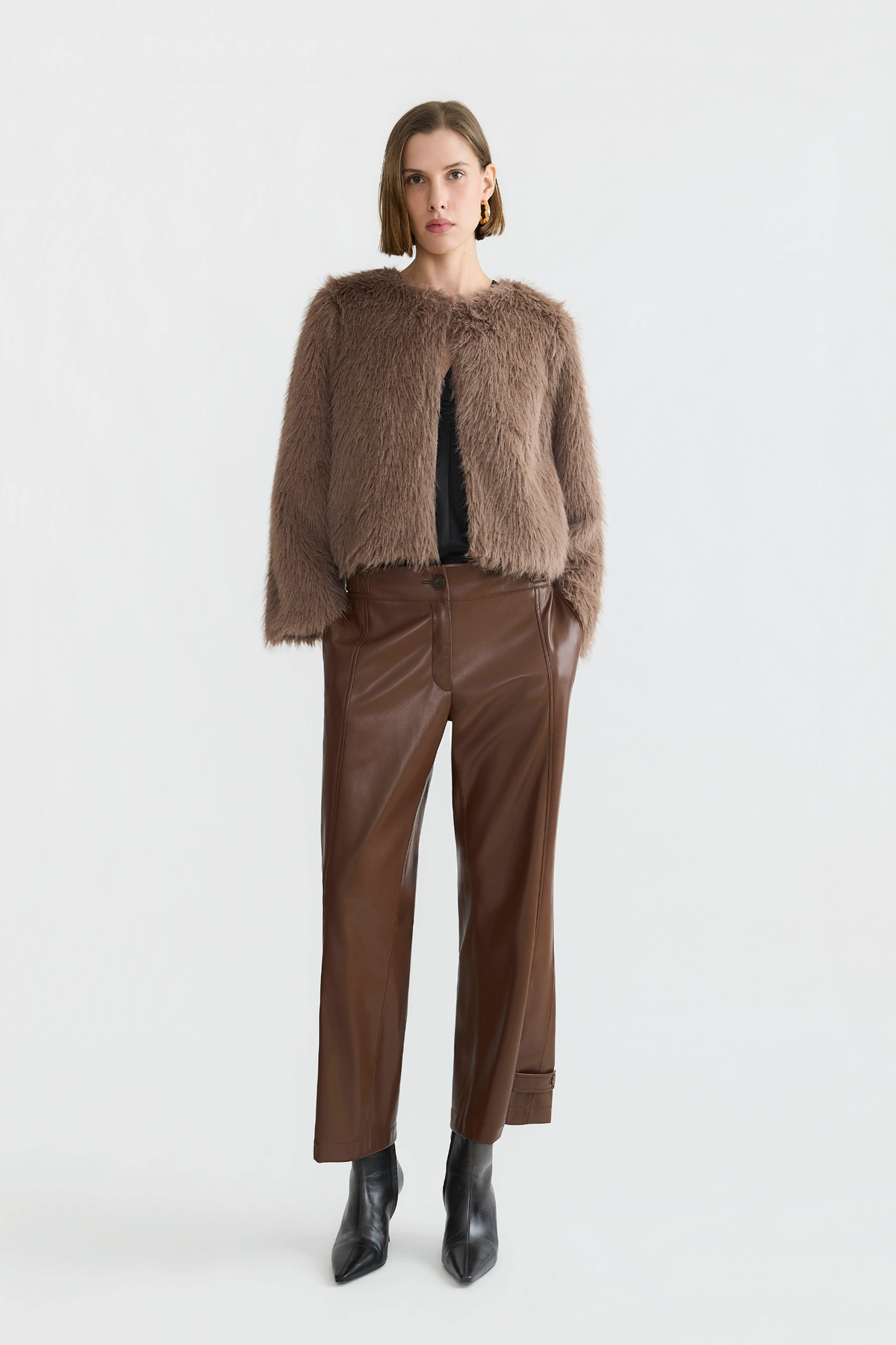 Dawson, mid-rise vegan leather pant