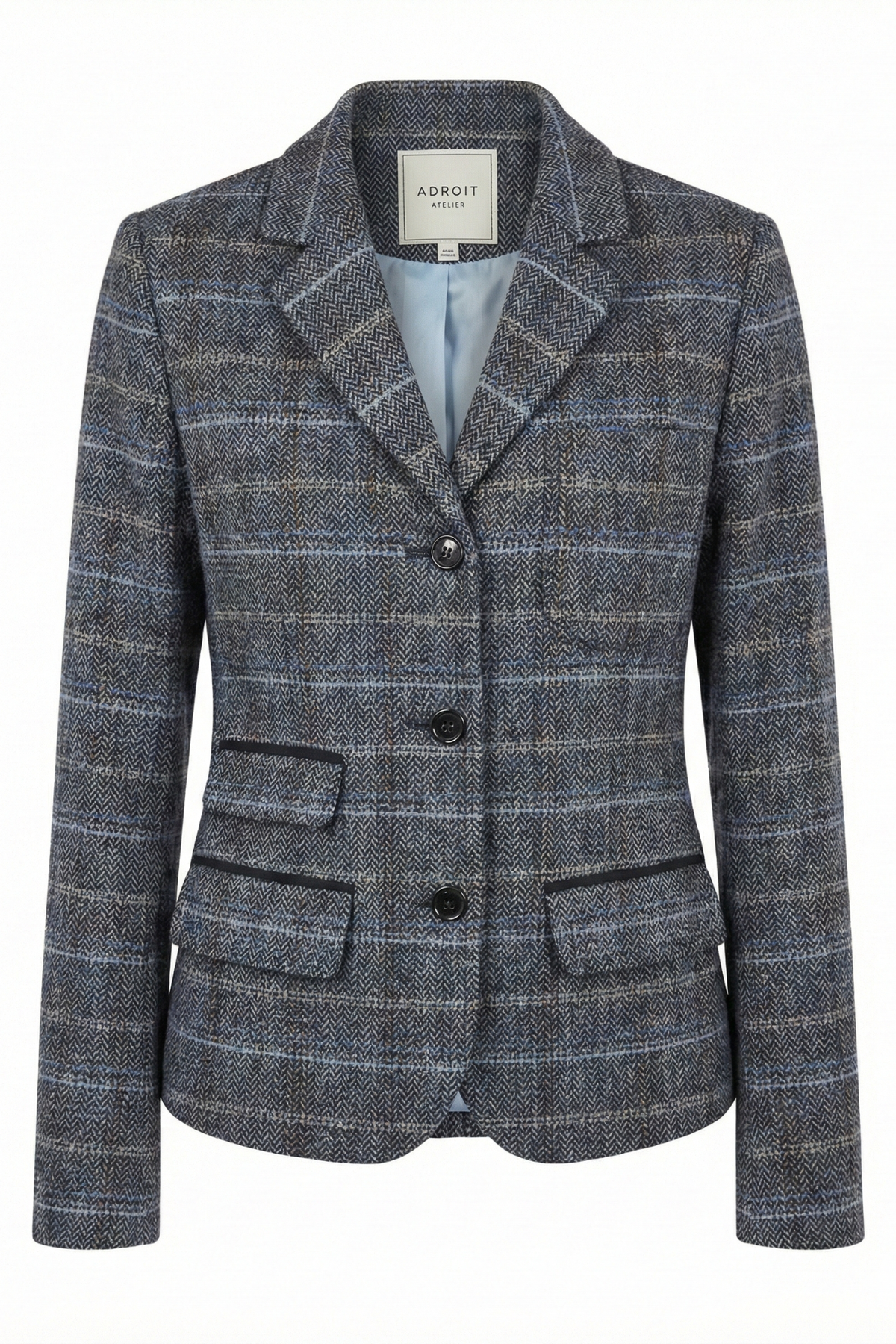 Desmond, tweed single-breasted blazer w/ 3 button closure