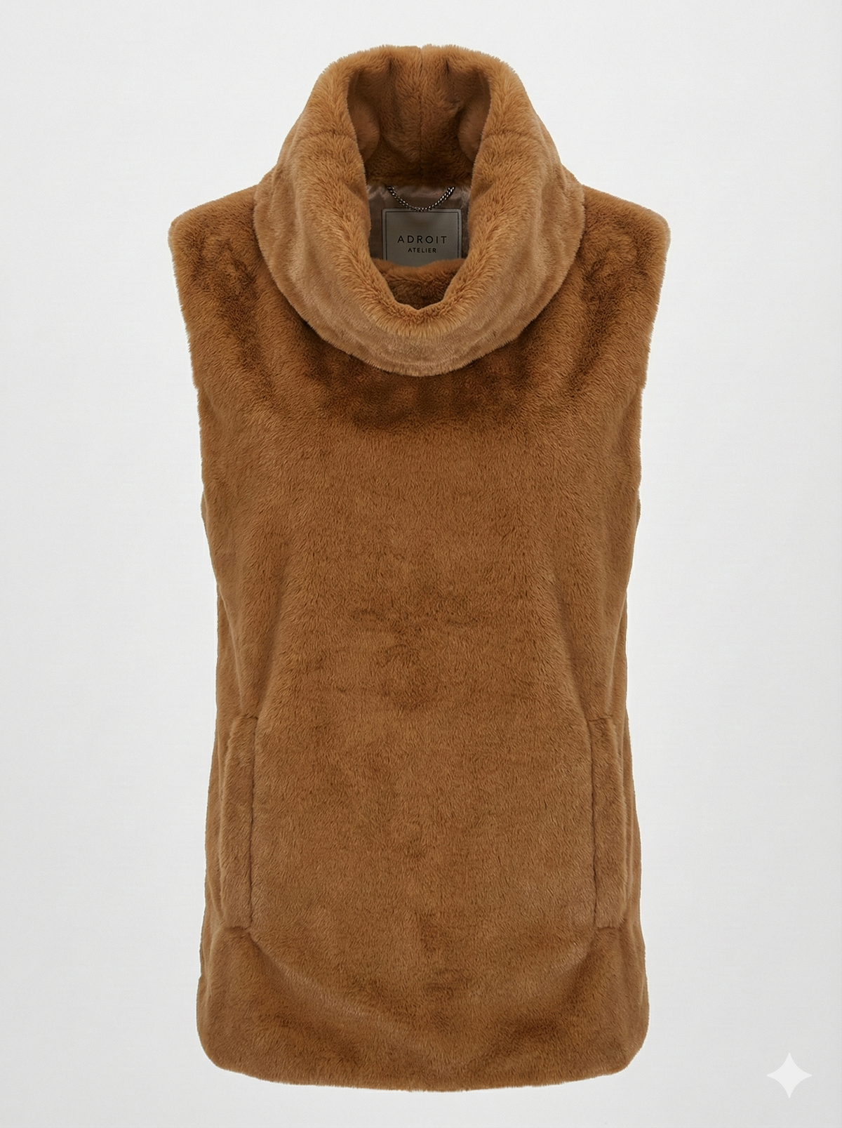 Furry, slip-on faux fur dickey