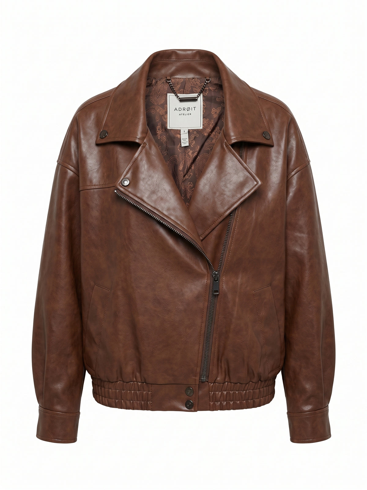 Dallas, moto vegan leather jacket